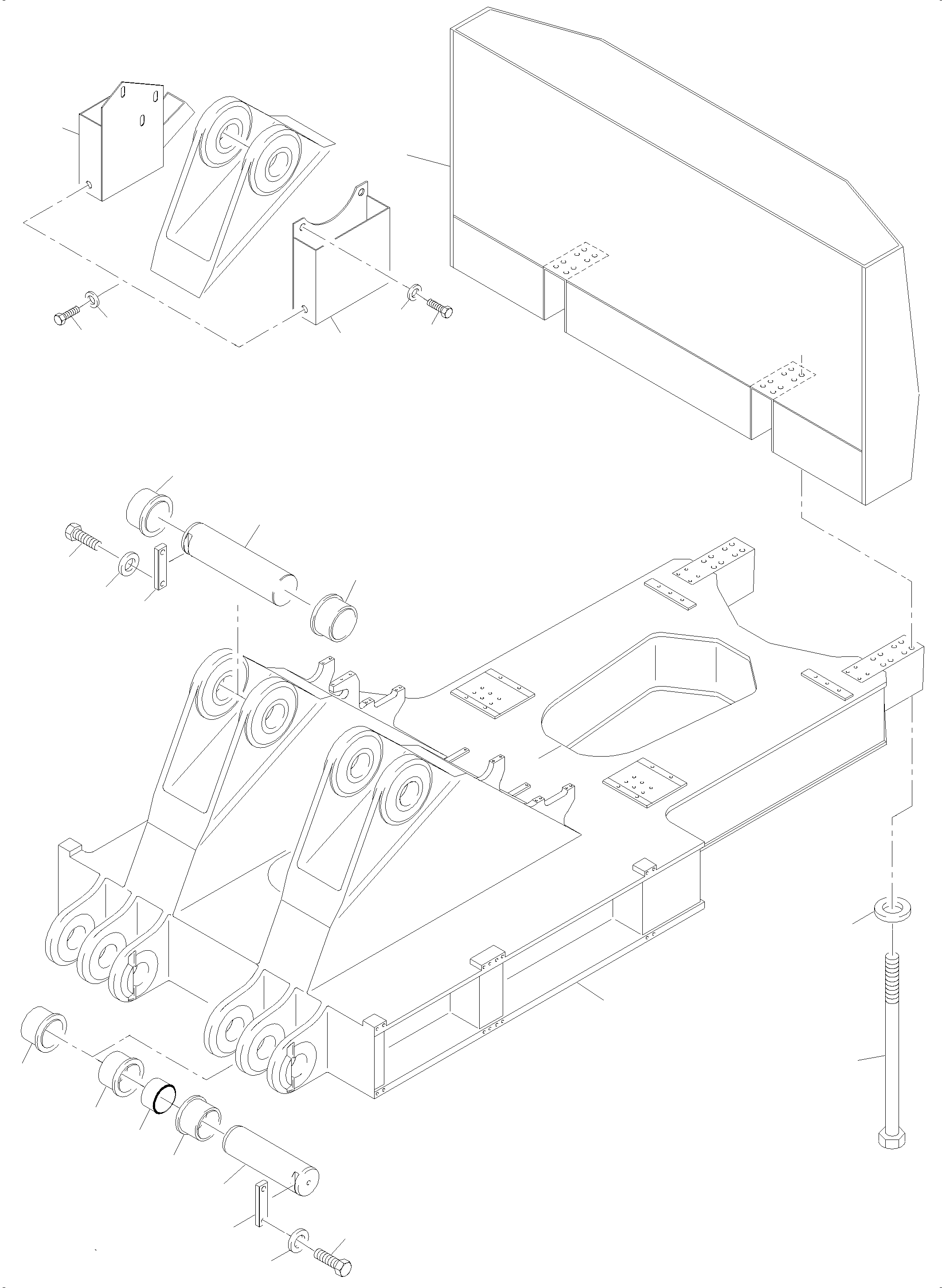 Komatsu parts book diagram for PC4000-6 S/N 08237: PIN, BOOM - COUNTERWEIGHT