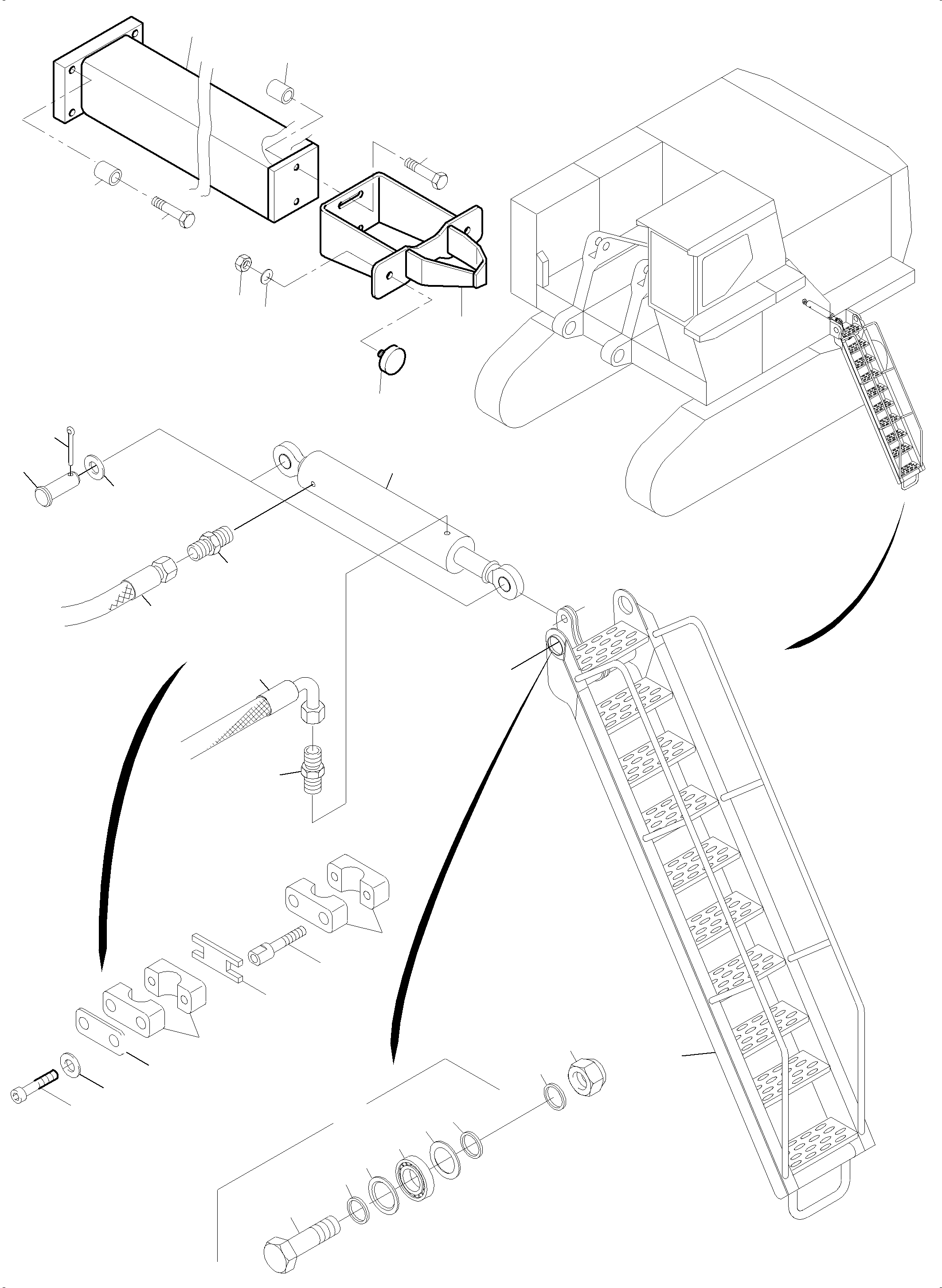Komatsu parts book diagram for PC4000-6 S/N 08237: STEPS