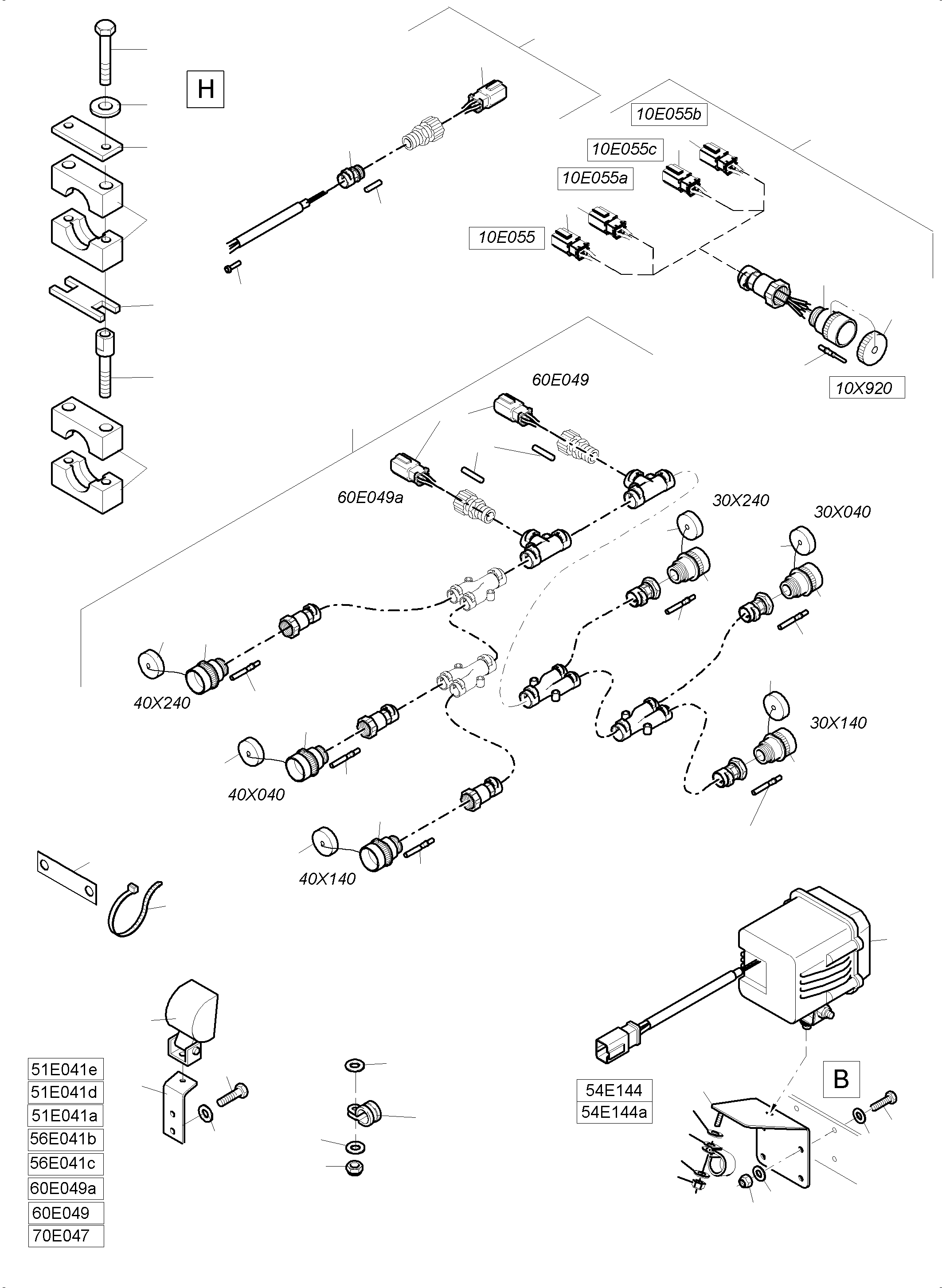 Komatsu parts book diagram for PC4000-6 S/N 08237: LIGHTING EQUIPMENT