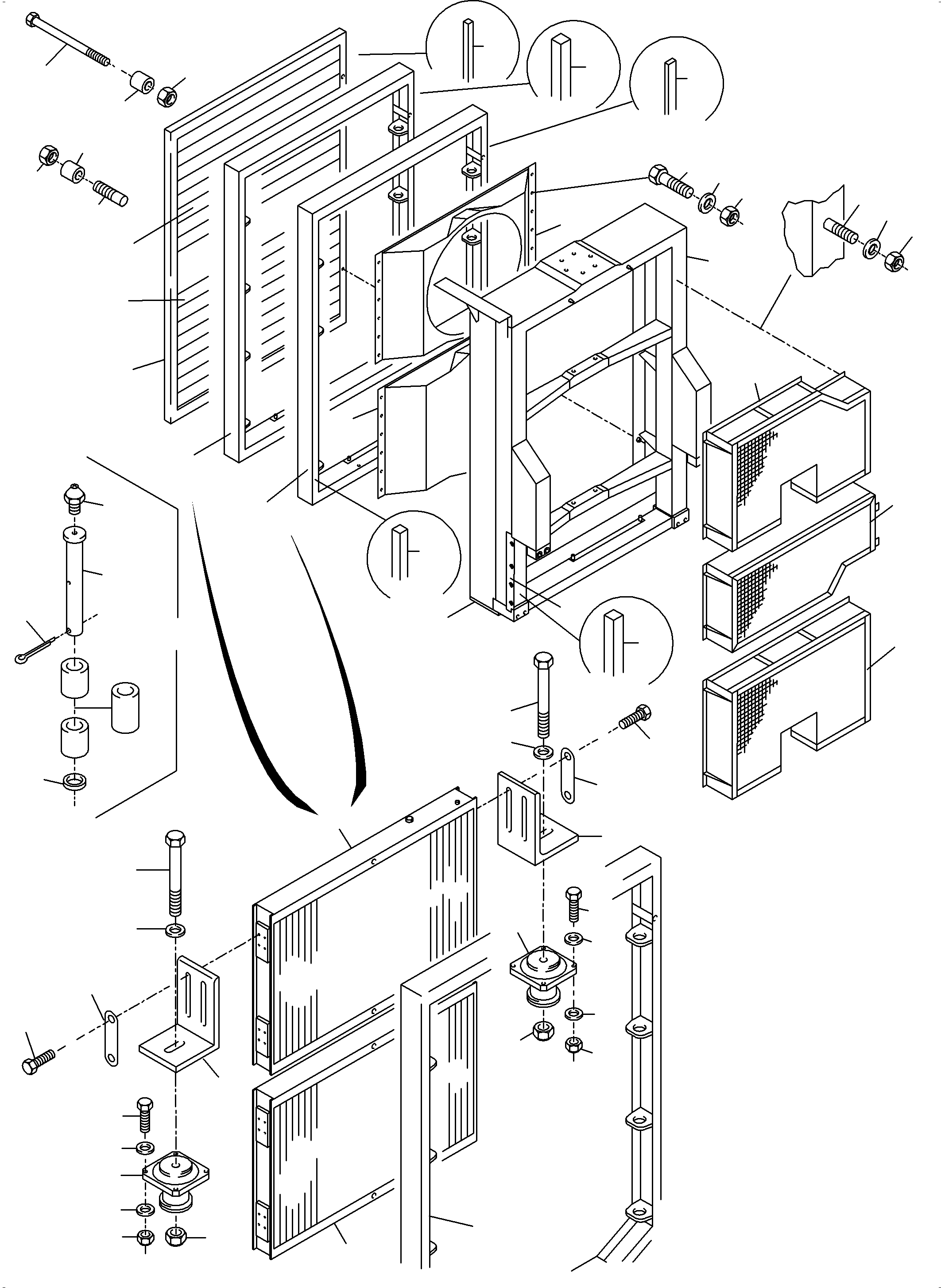 Komatsu parts book diagram for PC4000-6 S/N 08237: OIL COOLER SYSTEM