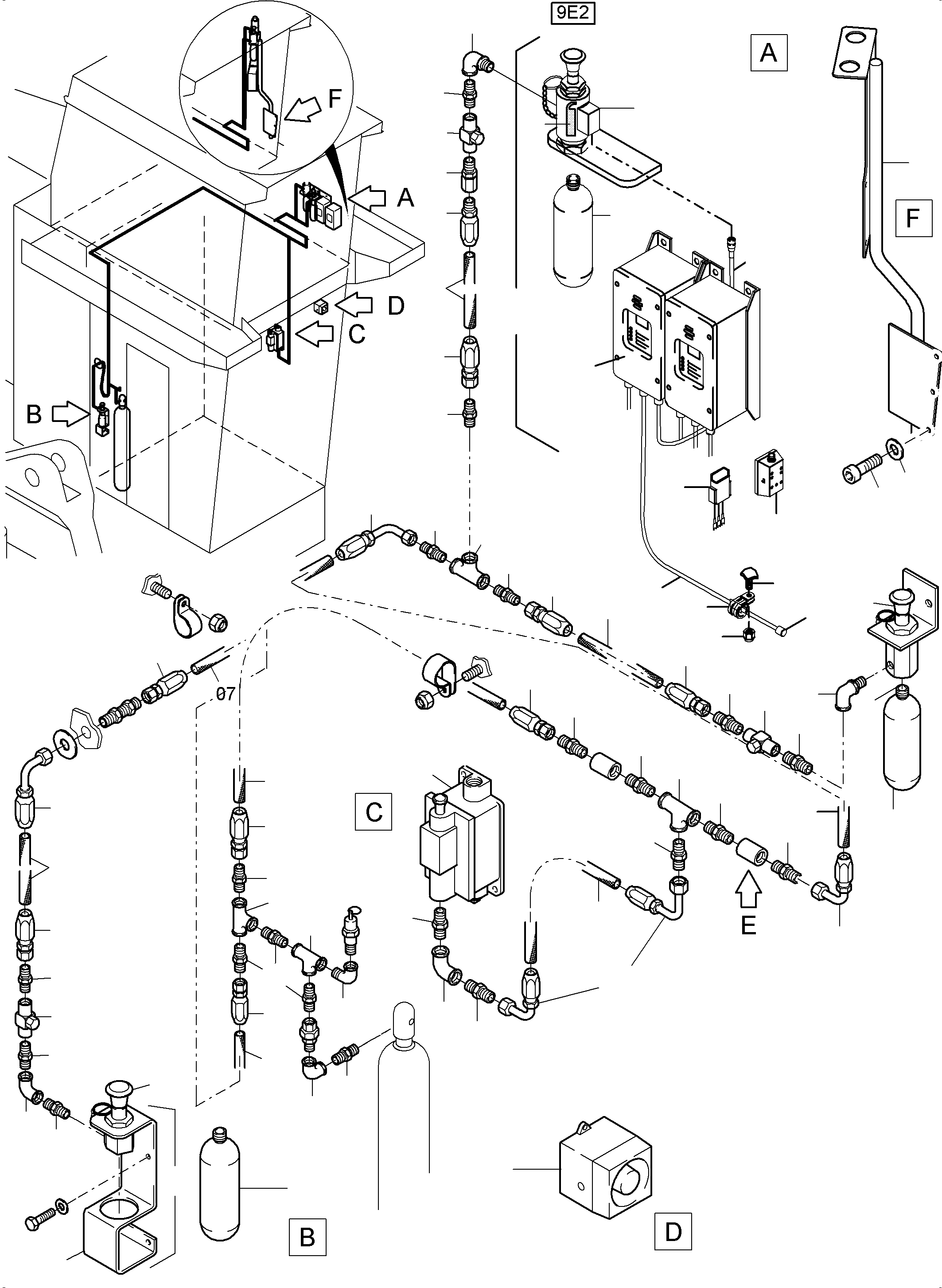 Excavators Mining Komatsu / PC4000-6 S/N 08238(G08238) / Actuating System, Hand Operated(356-2400e : 356-2400e)