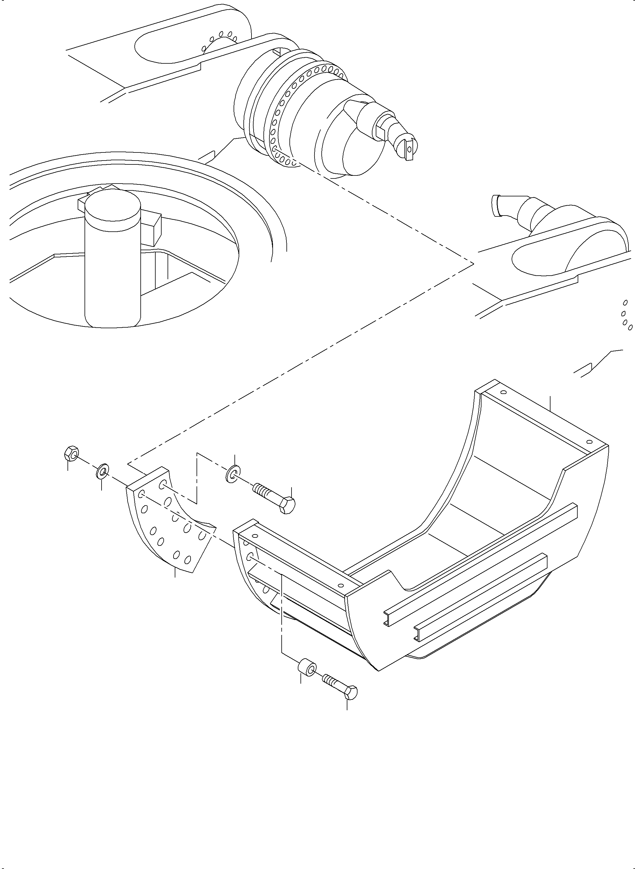 Komatsu parts book diagram for PC4000-6 S/N 08239: PROTECTING CAGE