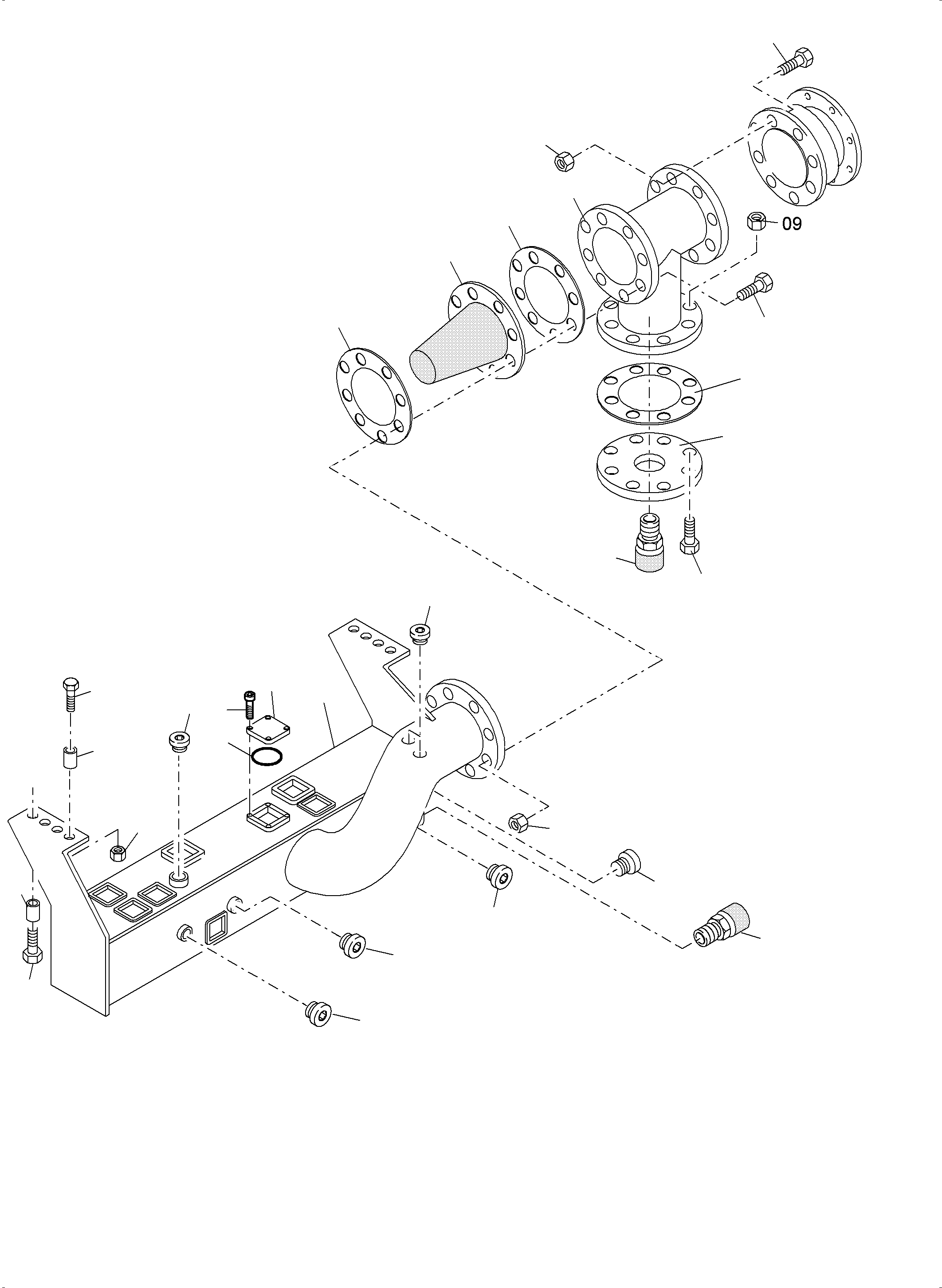 Komatsu parts book diagram for PC4000-6 S/N 08239: SUCTION TANK