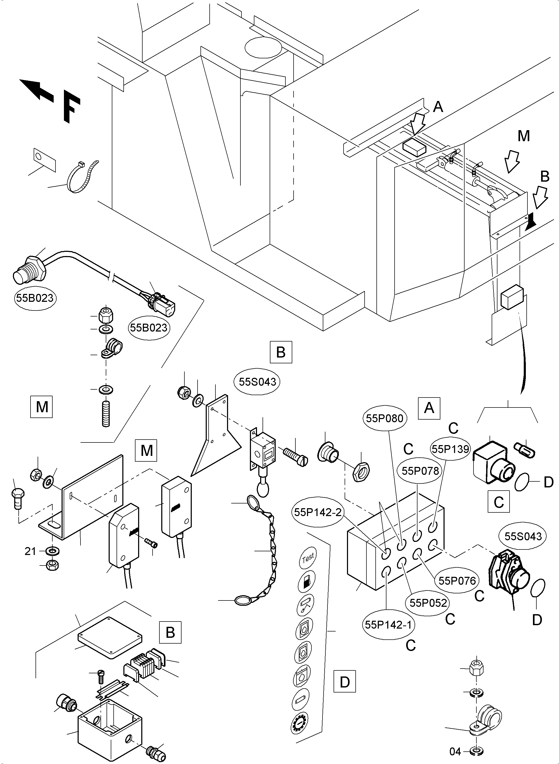 Komatsu parts book diagram for PC4000-6 S/N 08239: ELECTRIC PARTS - REFUELING