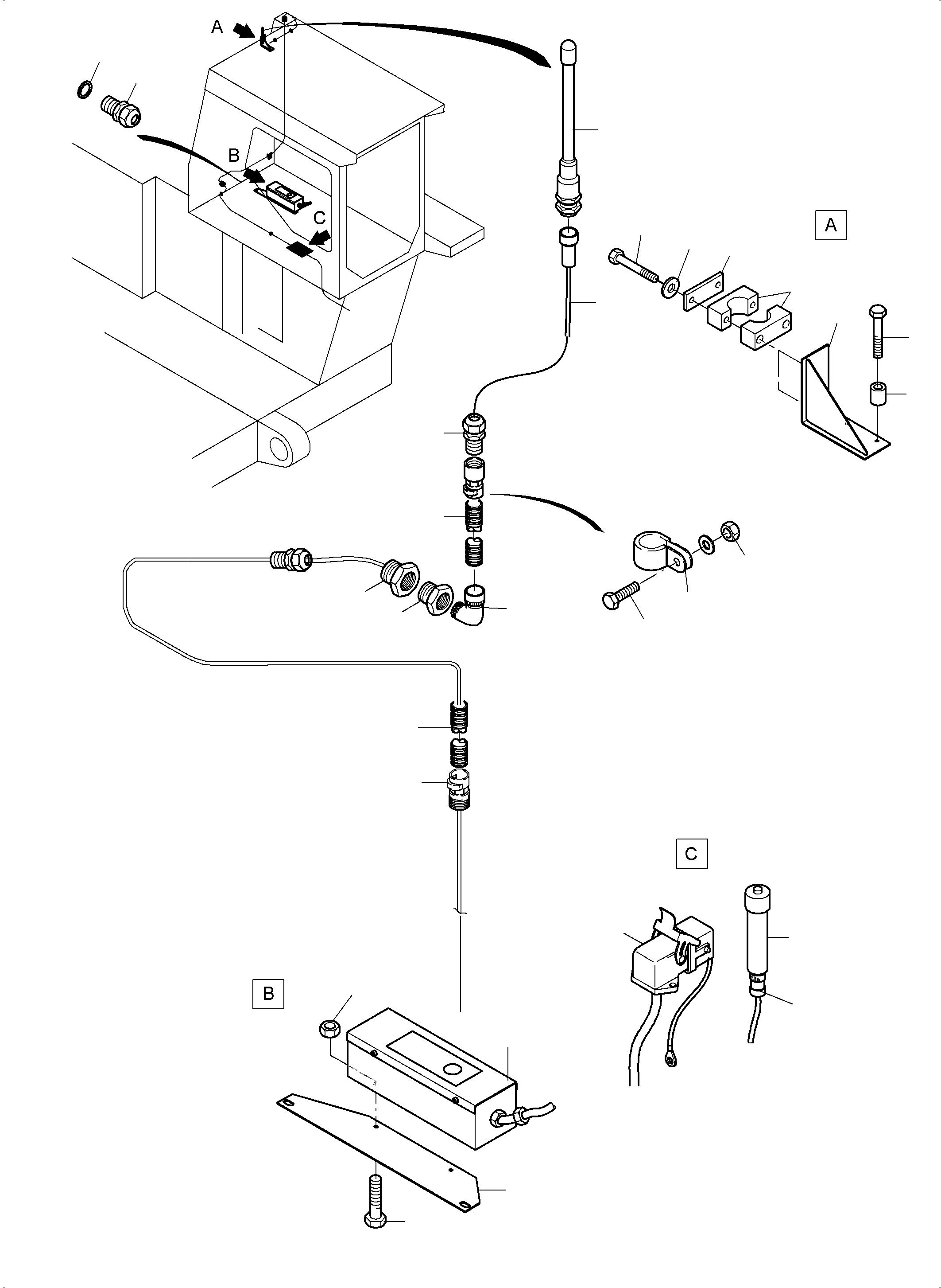 Komatsu parts book diagram for PC4000-6 S/N 08239: WLAN ANTENNA