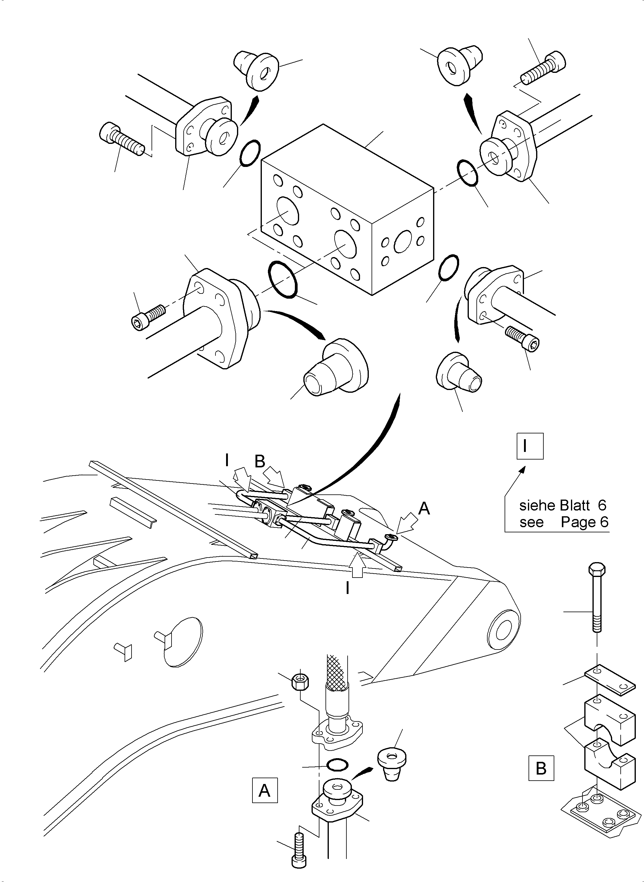 Komatsu parts book diagram for PC4000-6 S/N 08239: BOOM BACKHOE EQUIPMENT 9,75 M