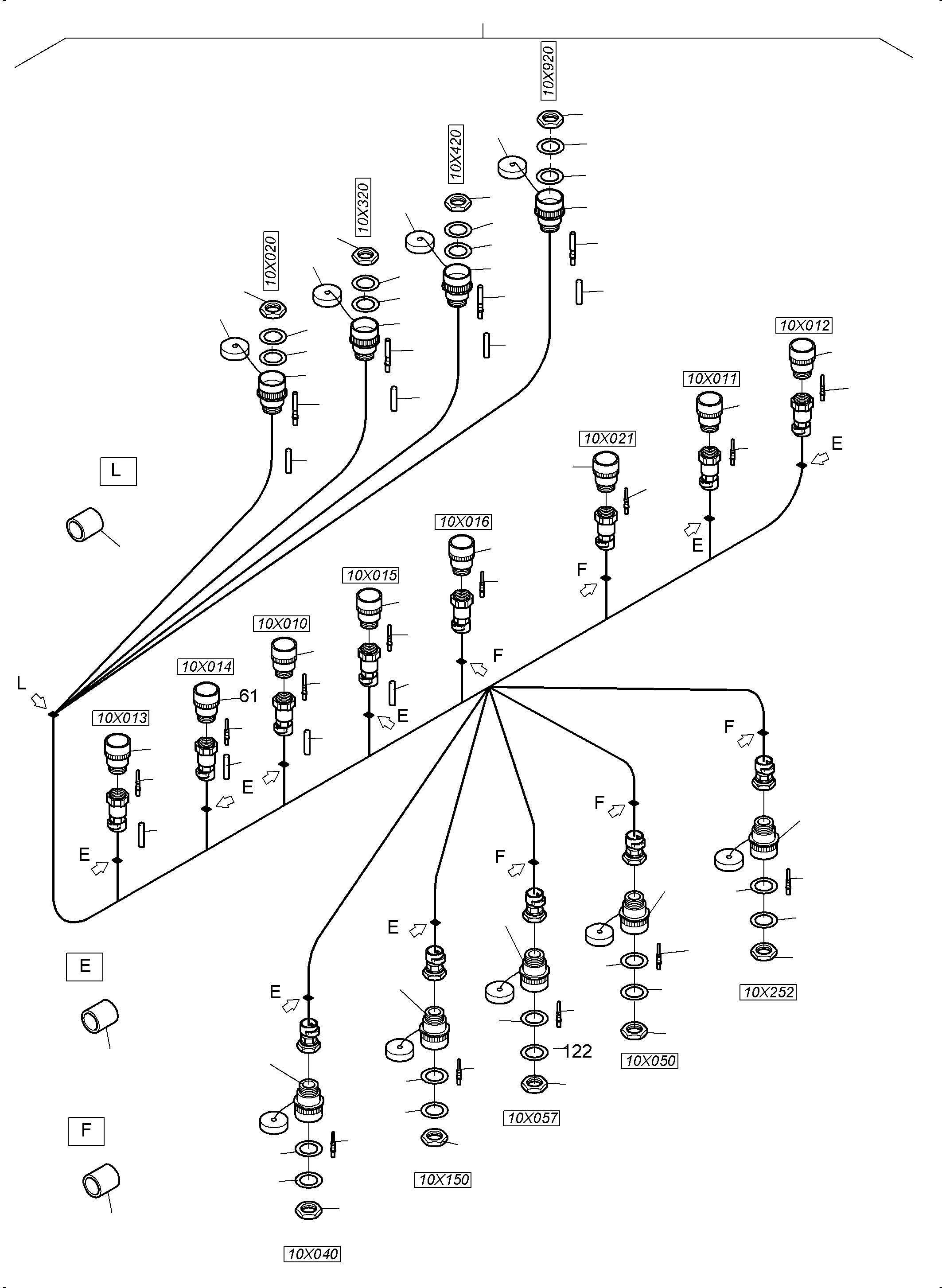 Komatsu parts book diagram for PC4000-6 S/N 08239: ELECTRIC - CAB SUPPORT