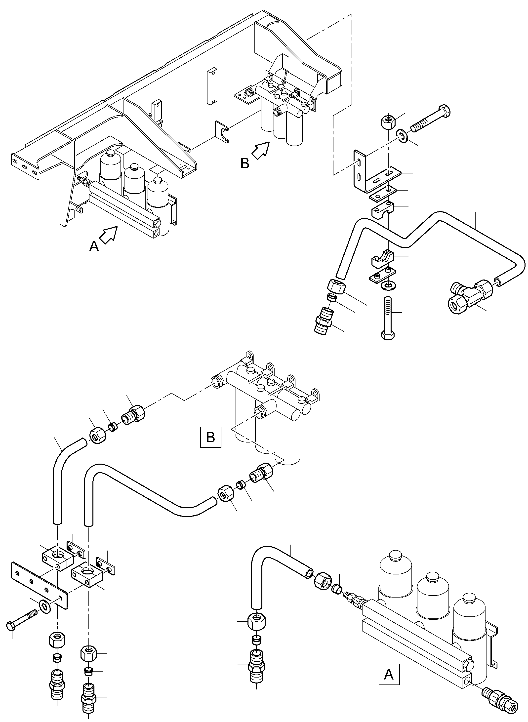 Komatsu parts book diagram for PC4000-6 S/N 08239: FUEL LINES