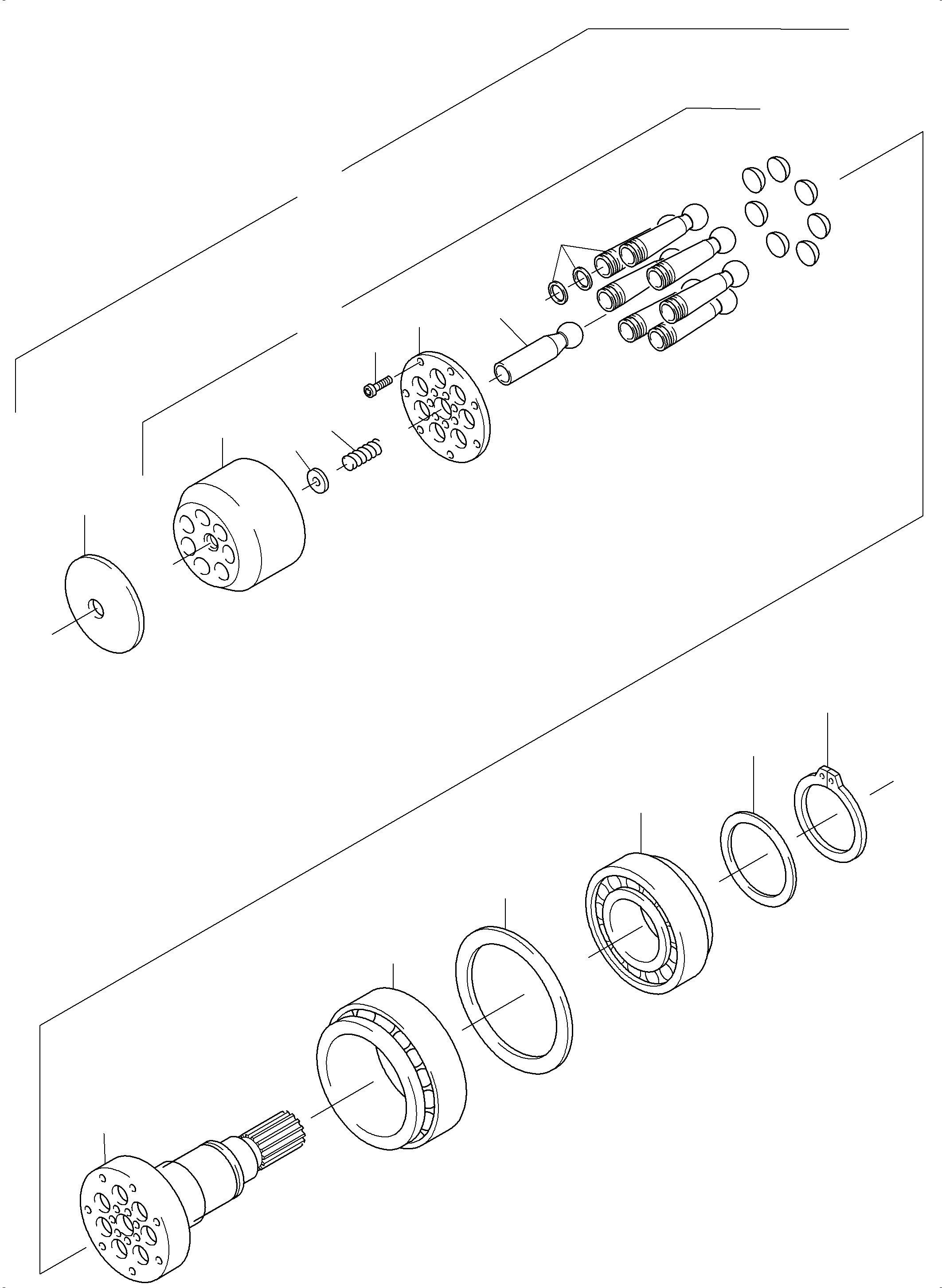 Komatsu parts book diagram for PC4000-6 S/N 08241: VARIABLE DISPLACEMENT PUMP