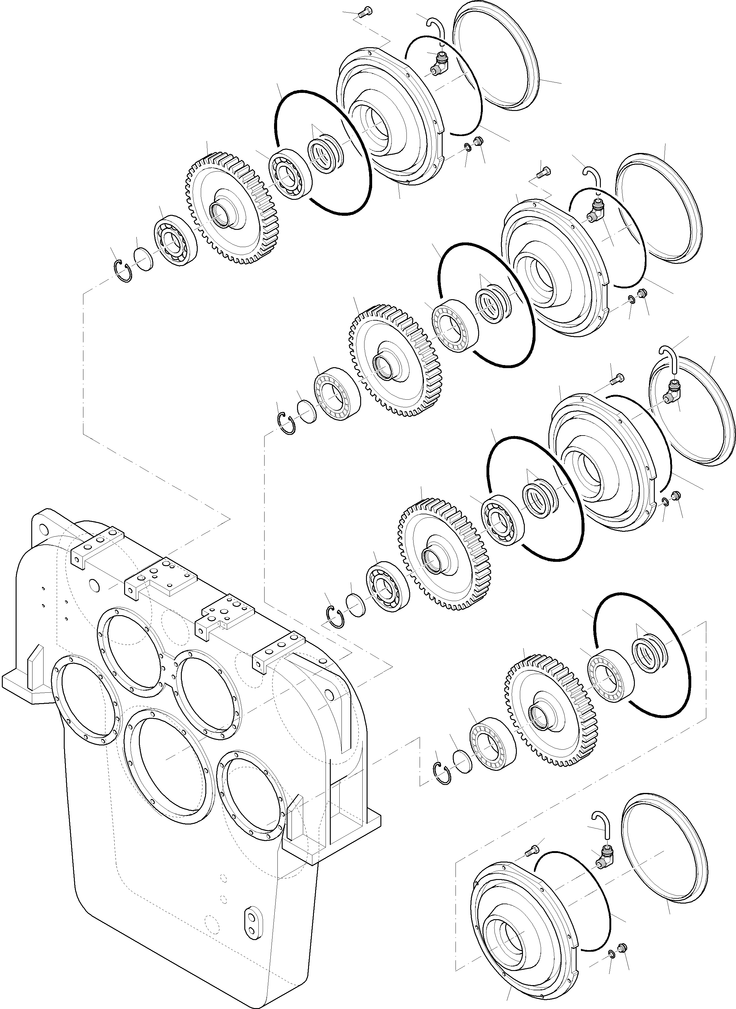 Komatsu parts book diagram for PC4000-6 S/N 08241: PUMP DISTRIBUTOR GEAR