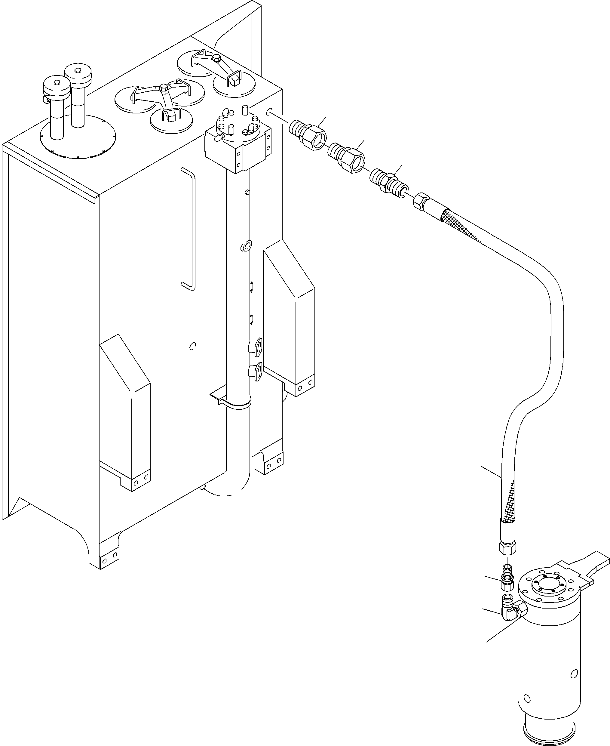 Komatsu parts book diagram for PC4000-6 S/N 08241: HYDRAULIC LINES, ROTARY JOINT
