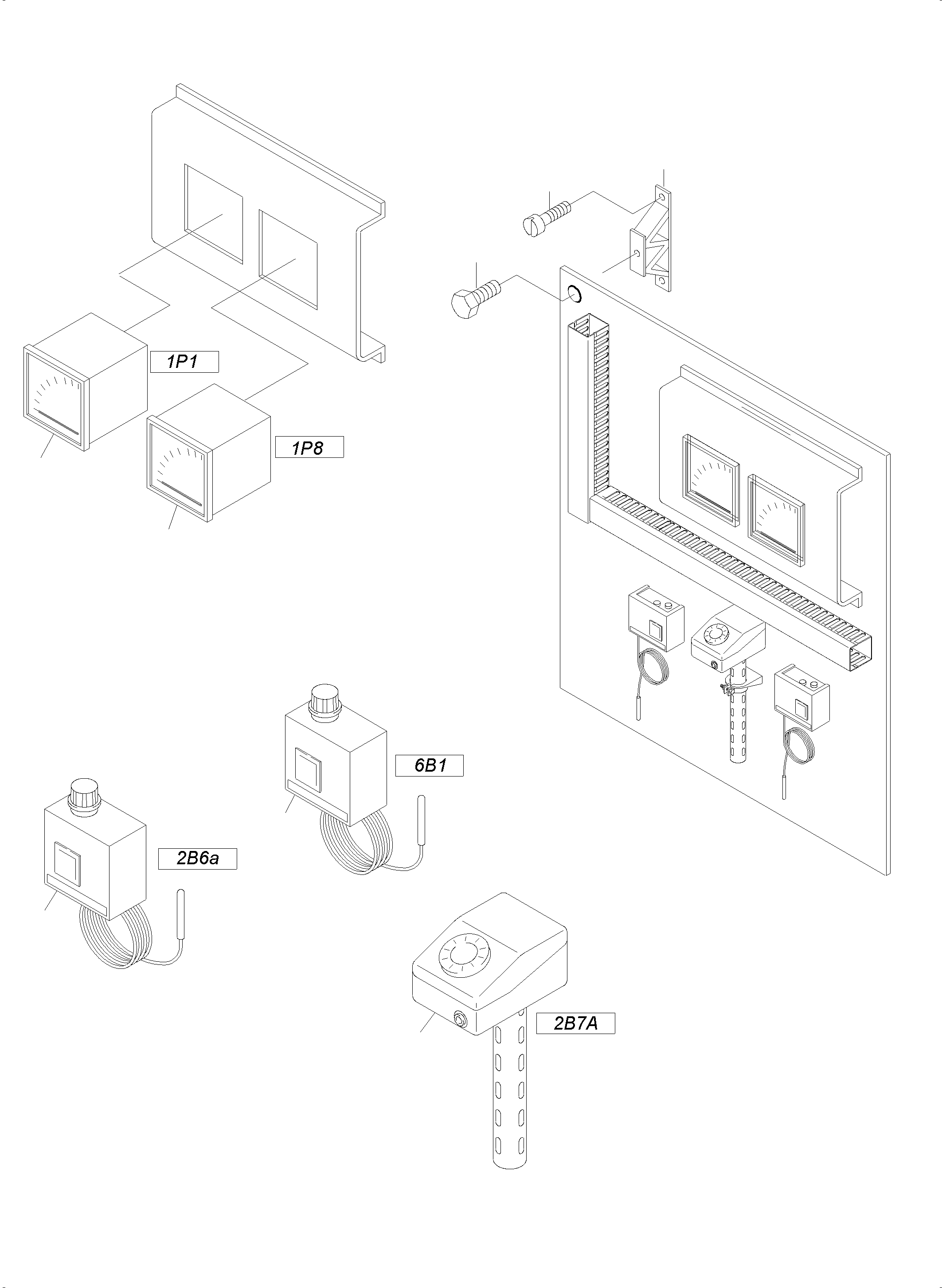 Komatsu parts book diagram for PC4000-6 S/N 08241: MOUNTING PLATE - SENSOR