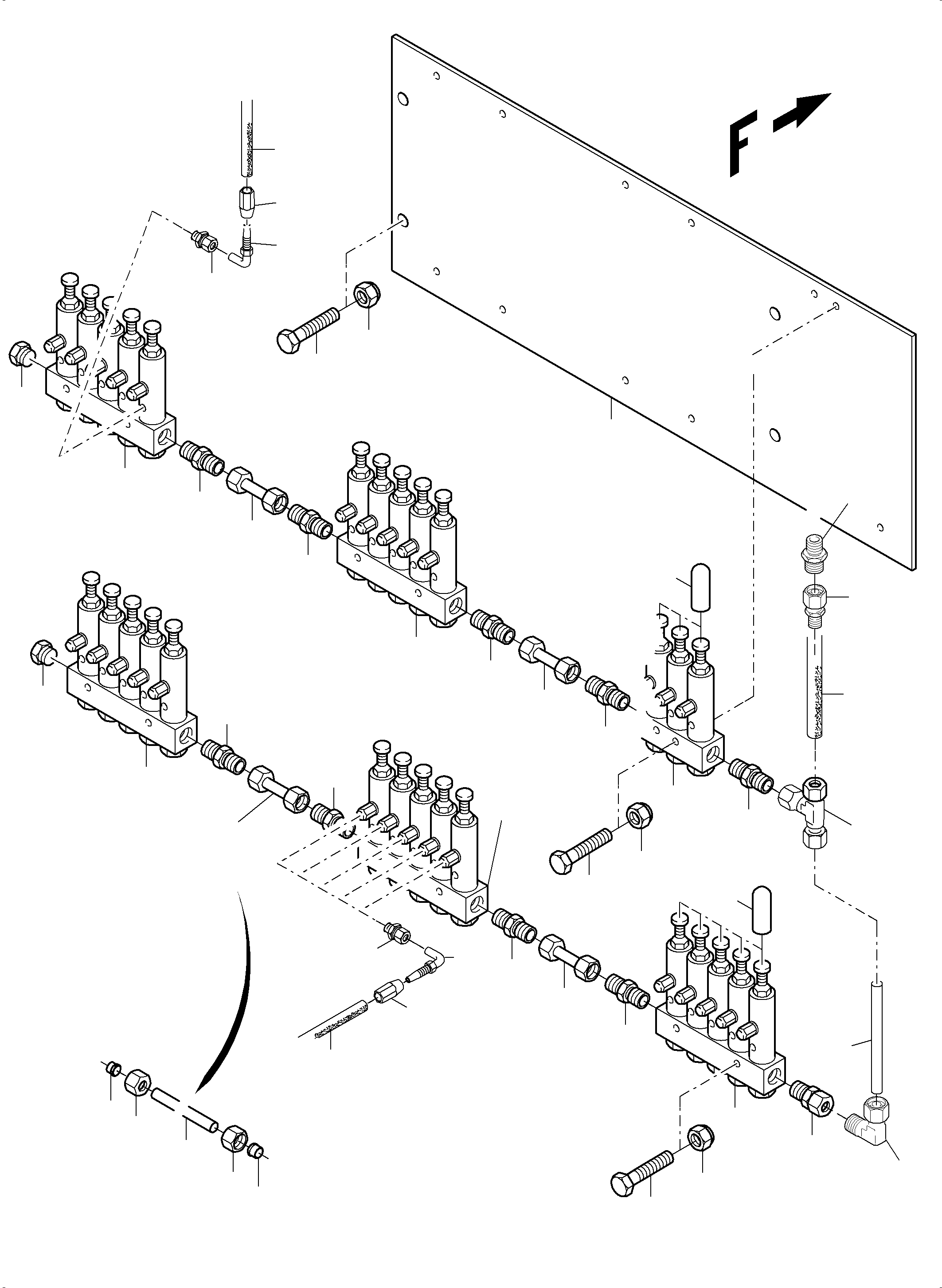Komatsu parts book diagram for PC4000-6 S/N 08241: LUBE DISTRIBUTOR SLEW RING