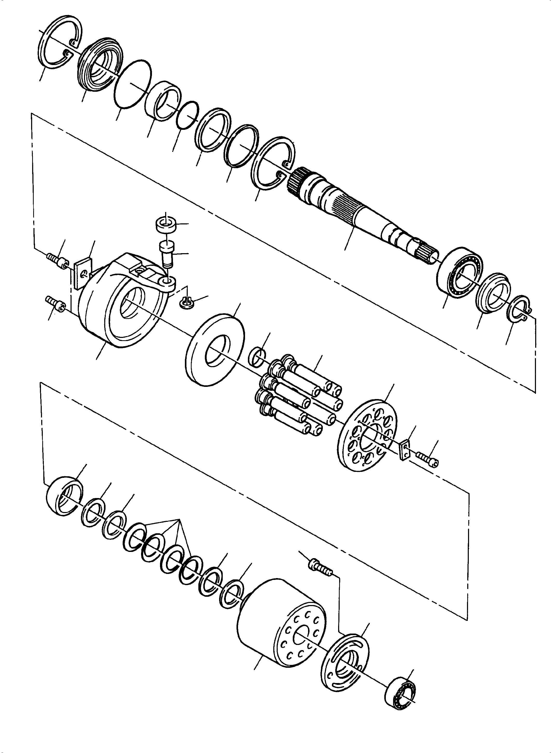 Komatsu parts book diagram for PC4000-6 S/N 08241: VARIABLE DISPLACEMENT PUMP