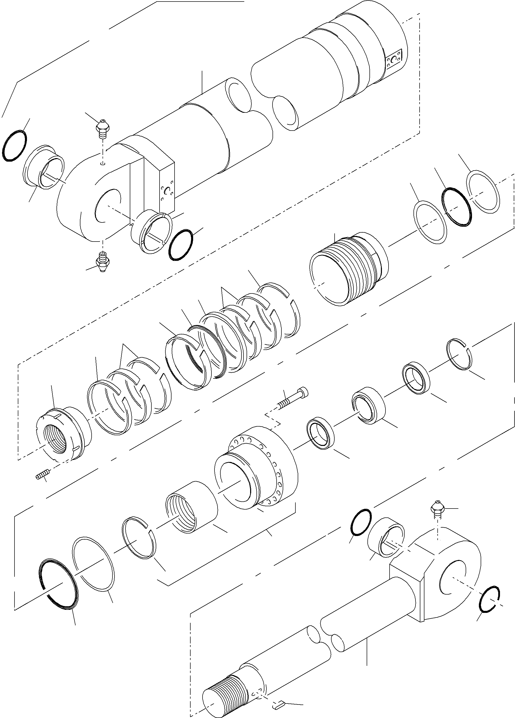 Komatsu parts book diagram for PC4000-6 S/N 08241: BOOM CYLINDER