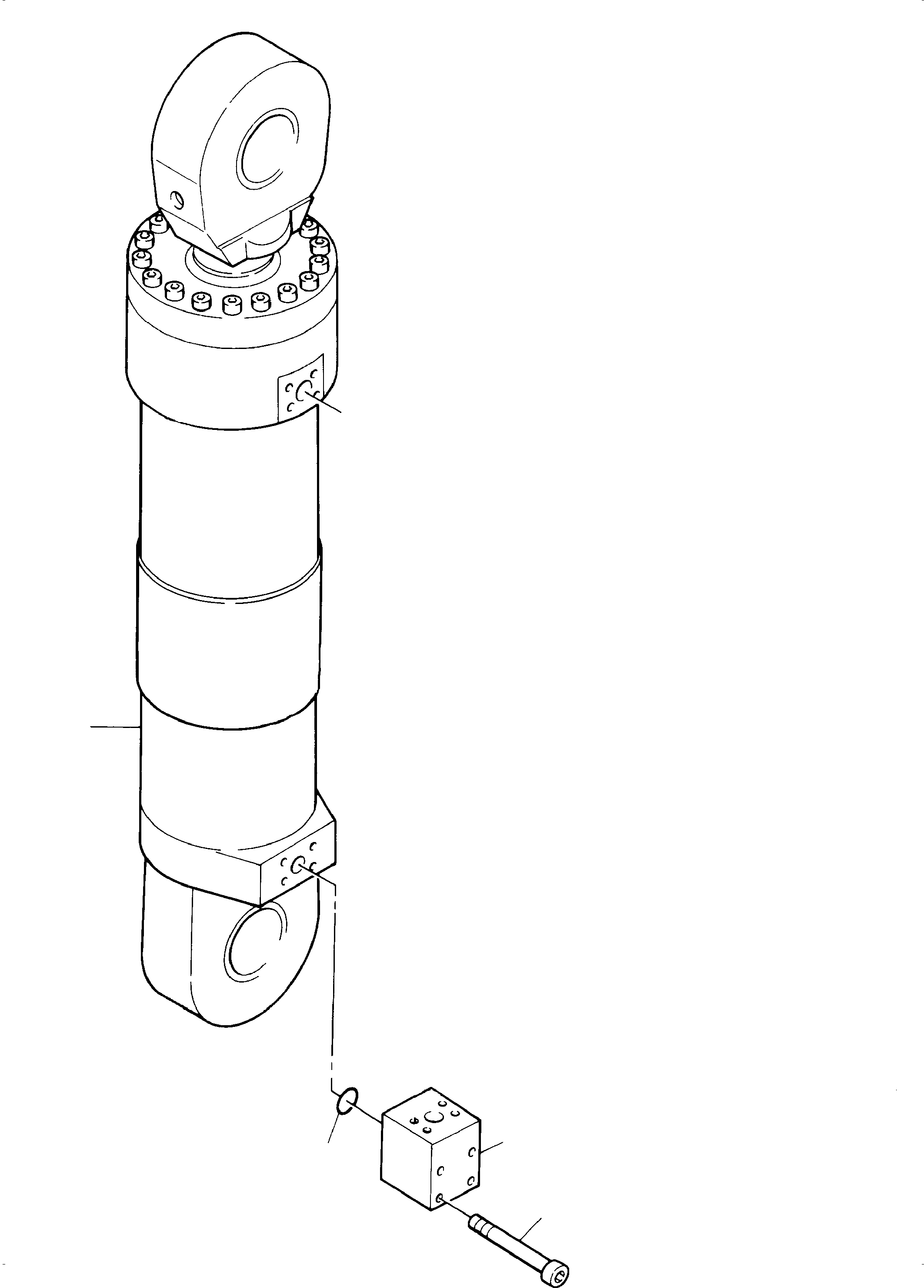 Komatsu parts book diagram for PC4000-6 S/N 08241: CONNECTOR CLAM CYLINDER, R.H. AND L.H.