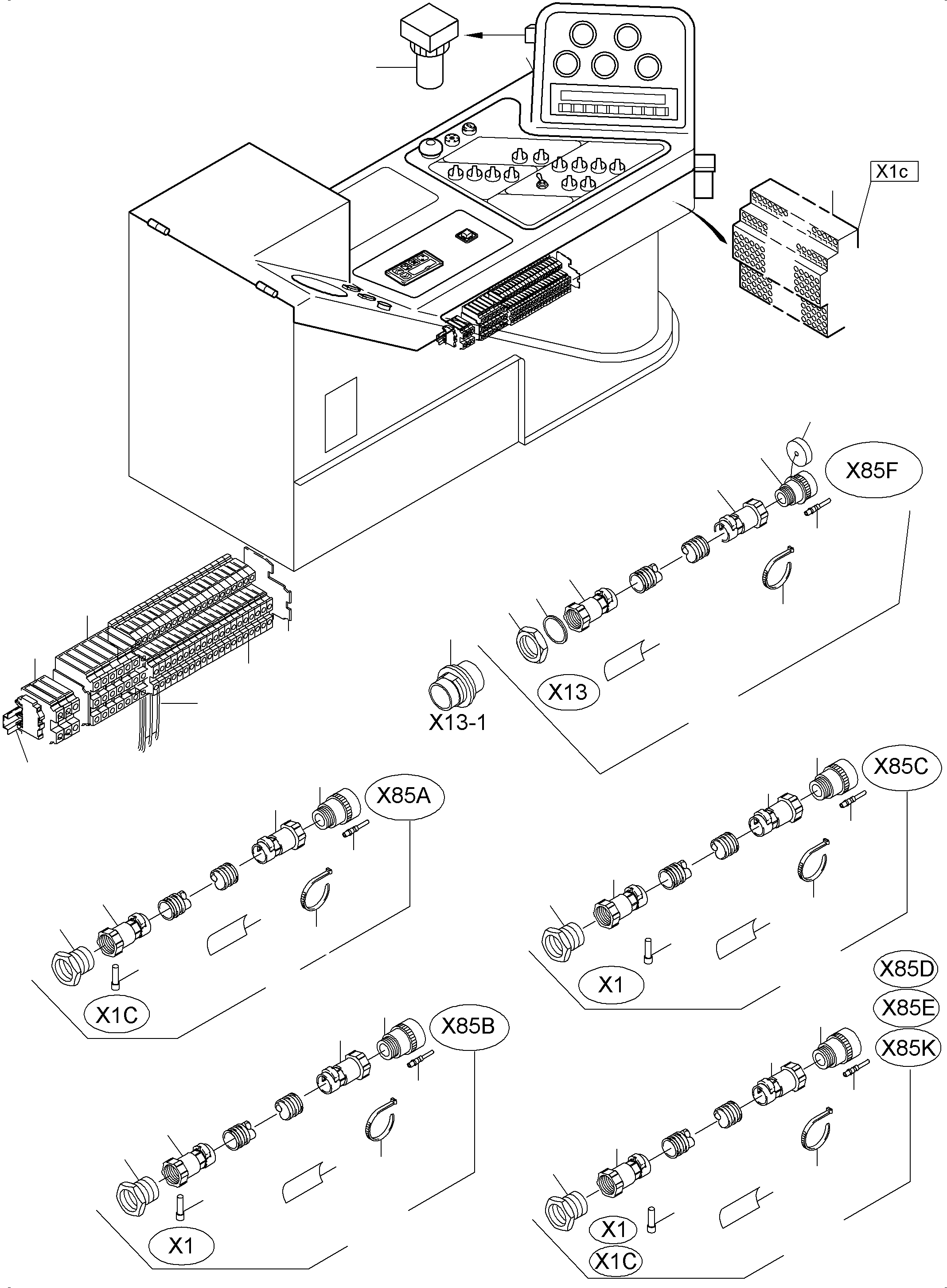 Komatsu parts book diagram for PC4000-6 S/N 08241: OPERATION PANEL