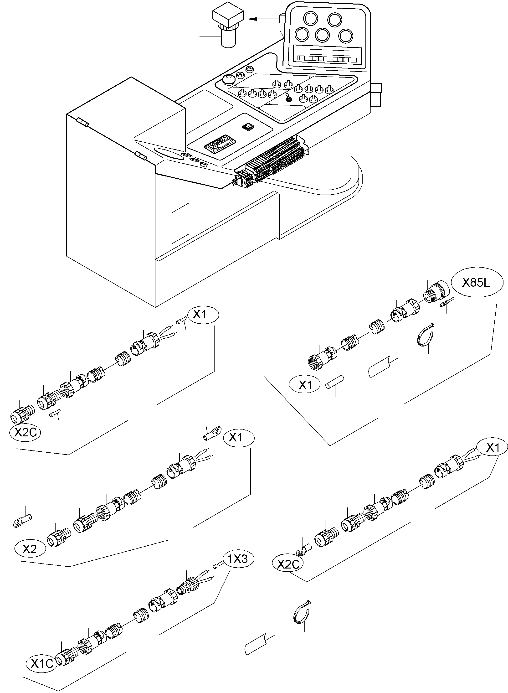 Komatsu parts book diagram for PC4000-6 S/N 08241: OPERATION PANEL