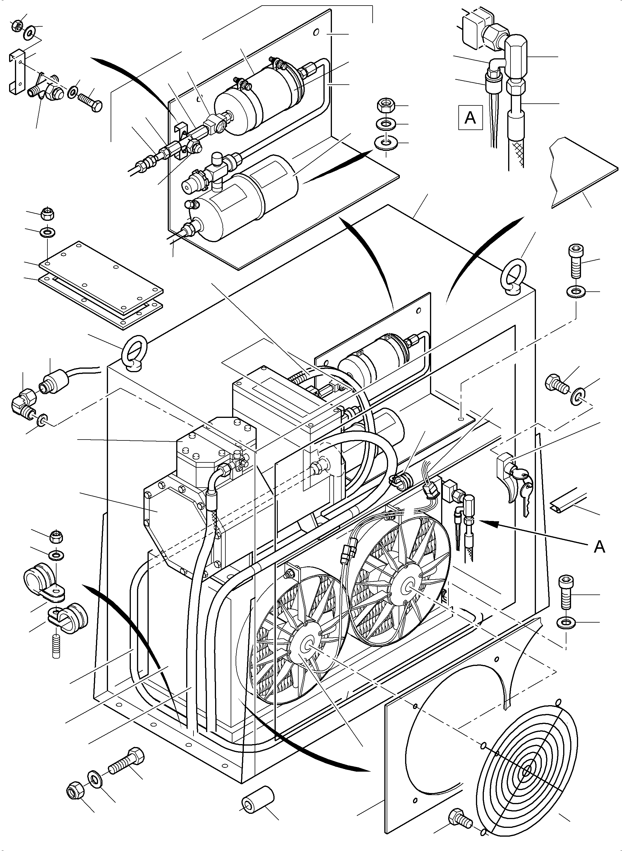 Komatsu parts book diagram for PC4000-6 S/N 08241: AIR CONDITION ARR. - CAB SUPPORT AND MS-SWITCH CABINET