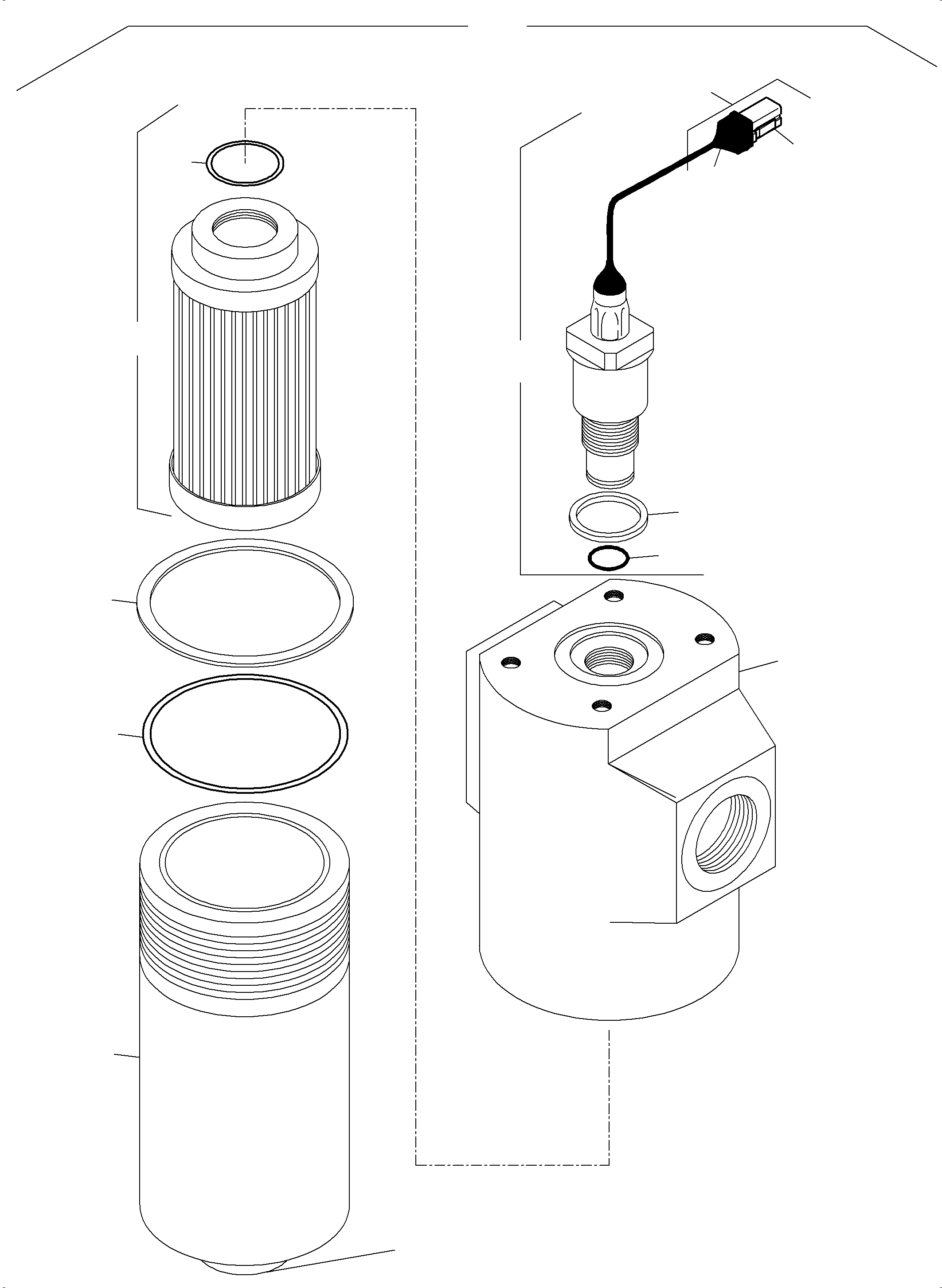 Komatsu parts book diagram for PC4000-6 S/N 08241: HYDRAULIC FILTER