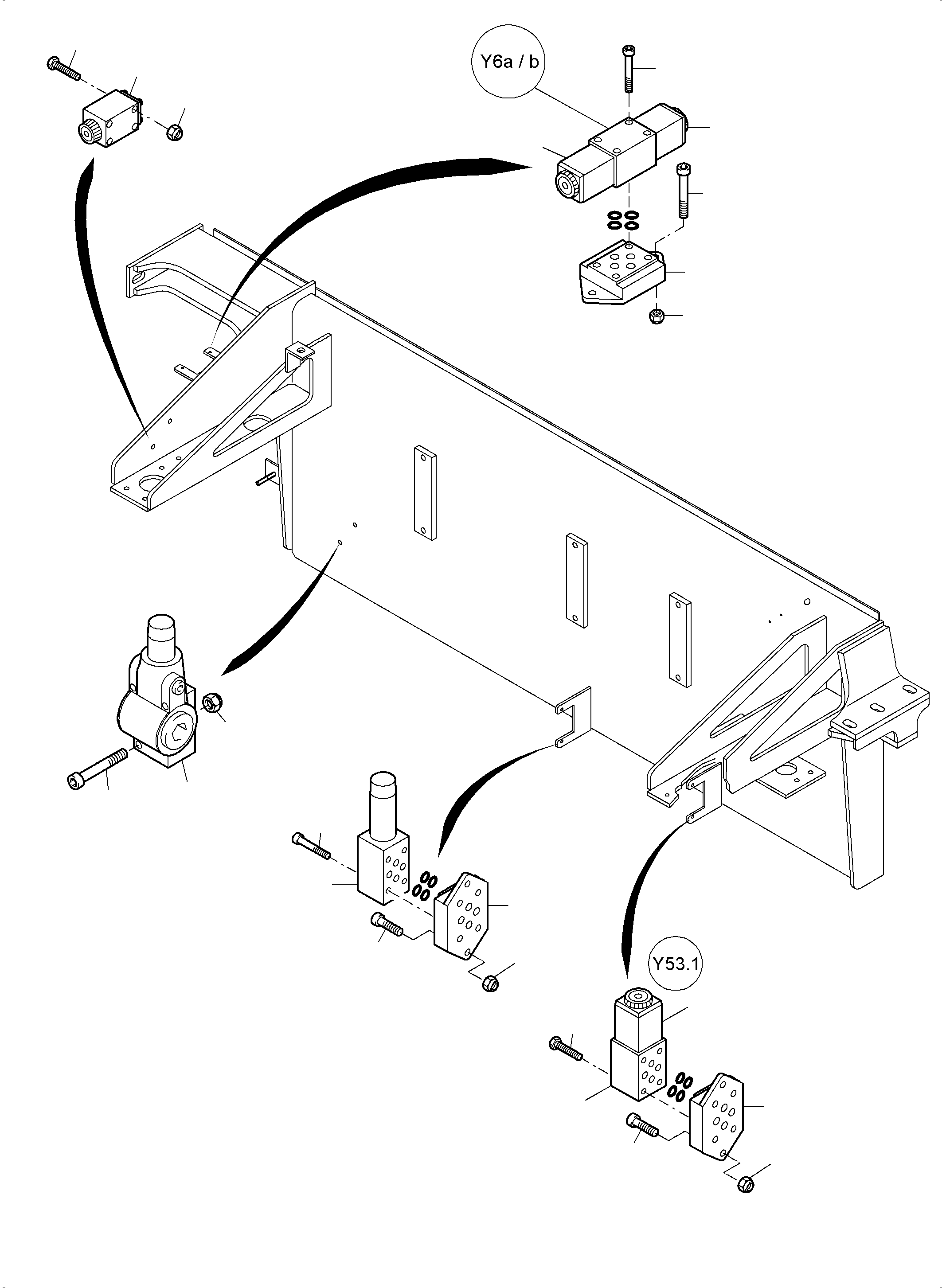 Komatsu parts book diagram for PC4000-6 S/N 08241: CONTROL- AND FILTER PLATE