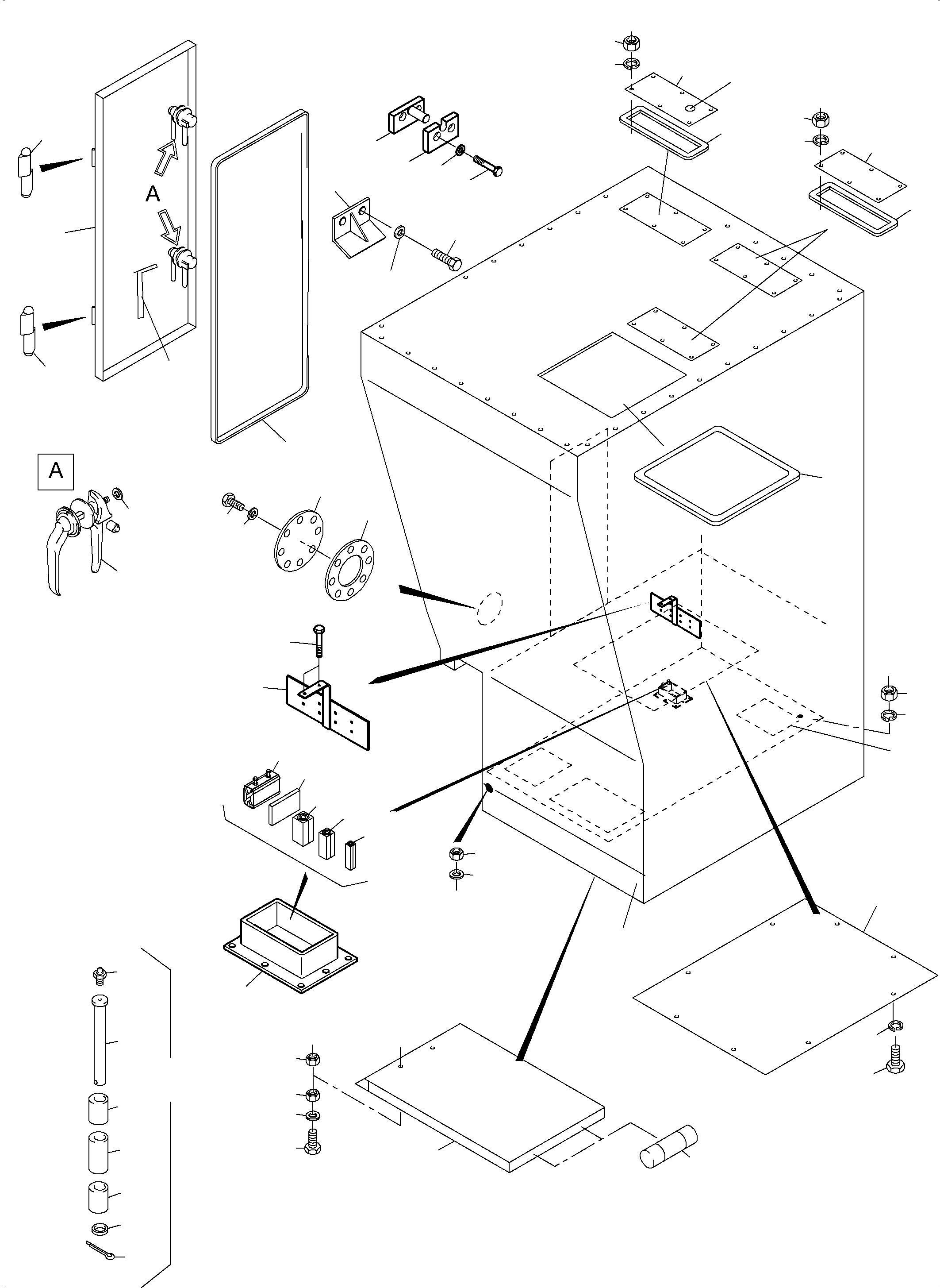 Komatsu parts book diagram for PC4000-6 S/N 08241: CAB SUPPORT