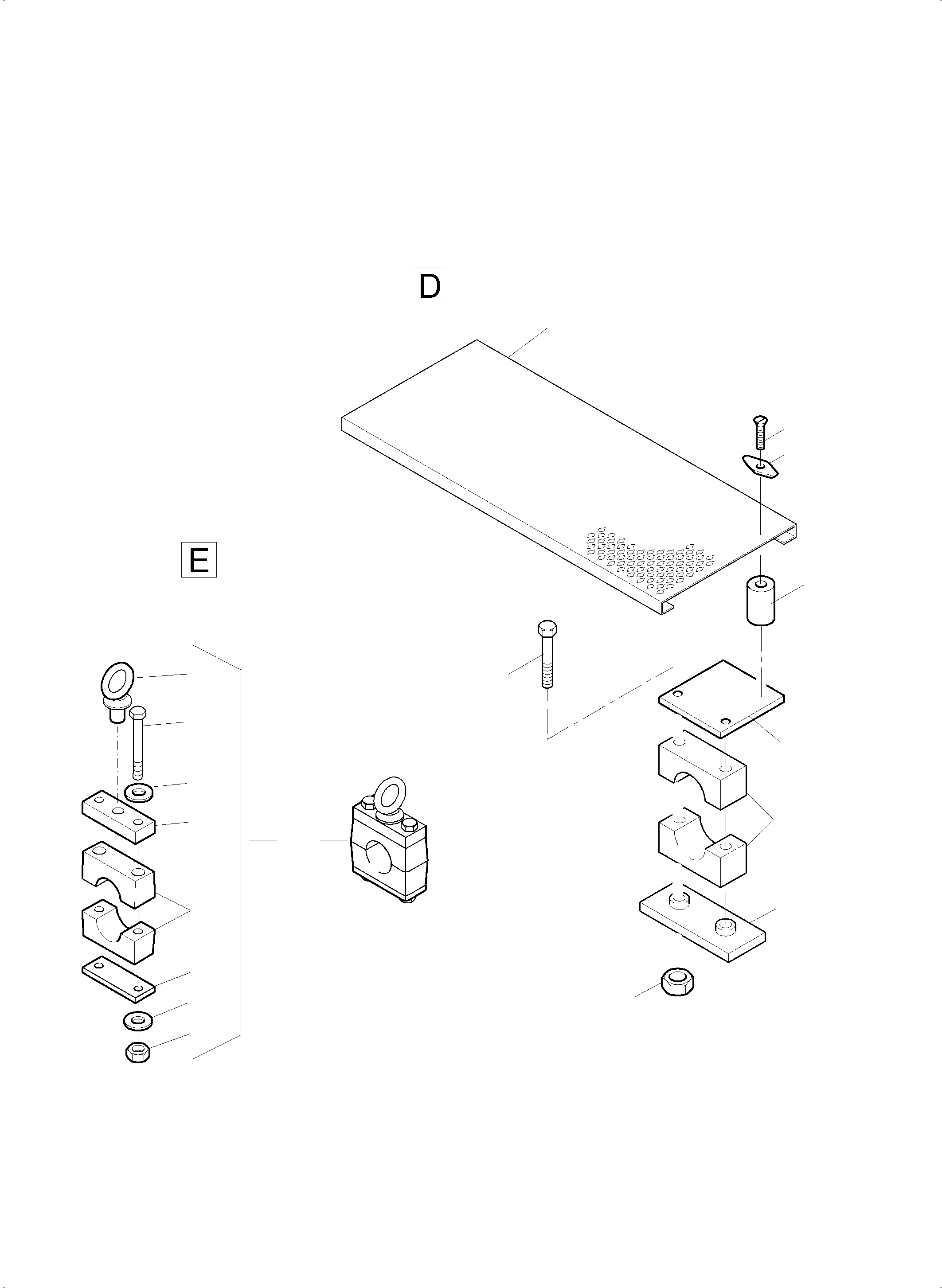 Komatsu parts book diagram for PC4000-6 S/N 08241: LADDER - BULLCLAM BUCKET BOOM 7,15M