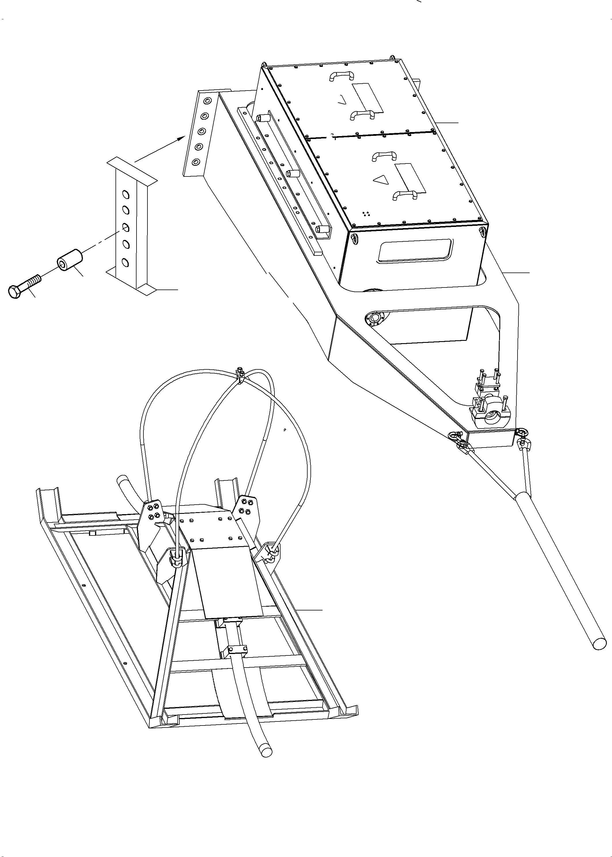 Komatsu parts book diagram for PC4000-6 S/N 08241: CABLE DUCT MOUNTING