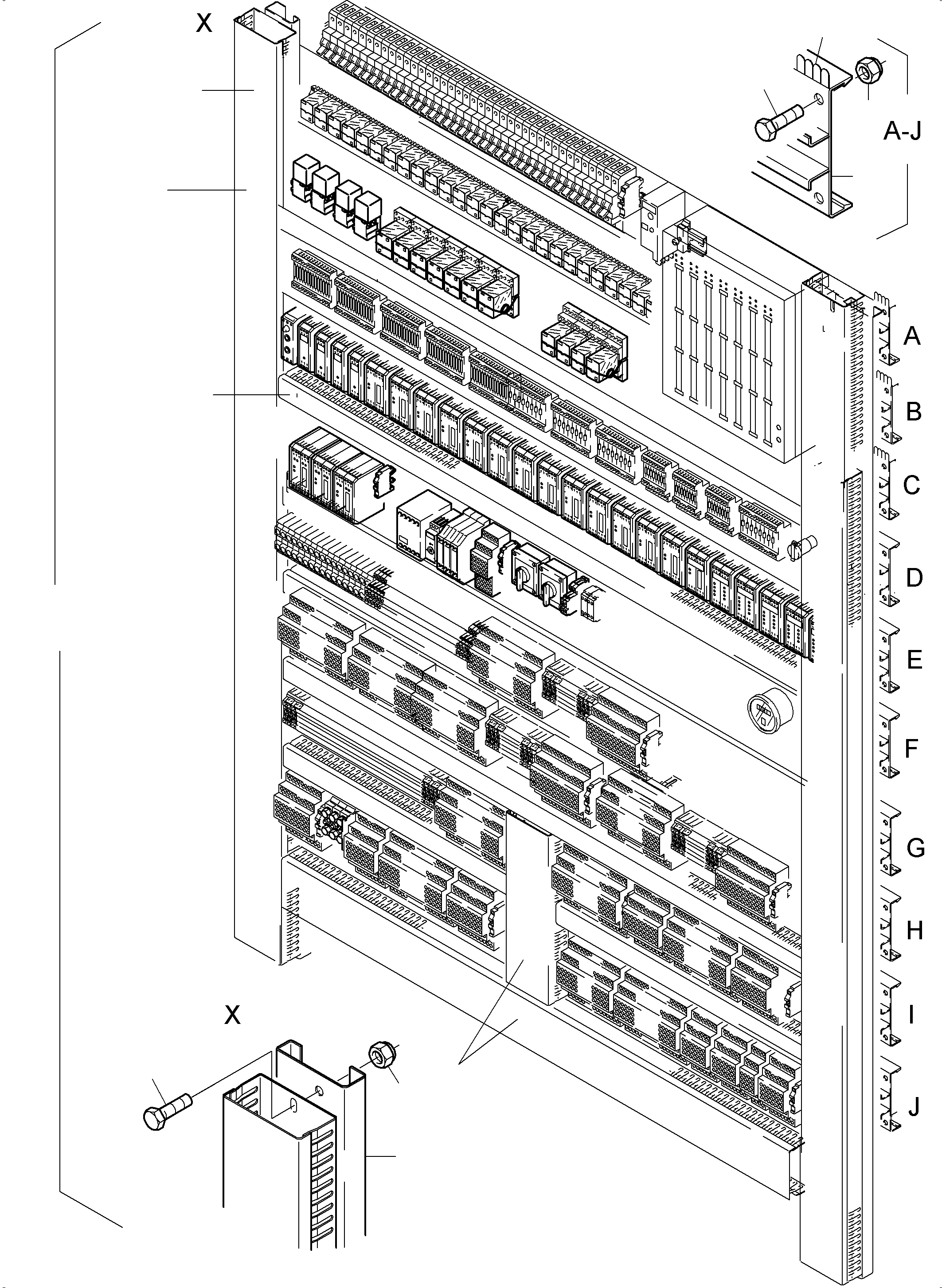 Komatsu parts book diagram for PC4000-6 S/N 08241: SWITCH FRAMING X2