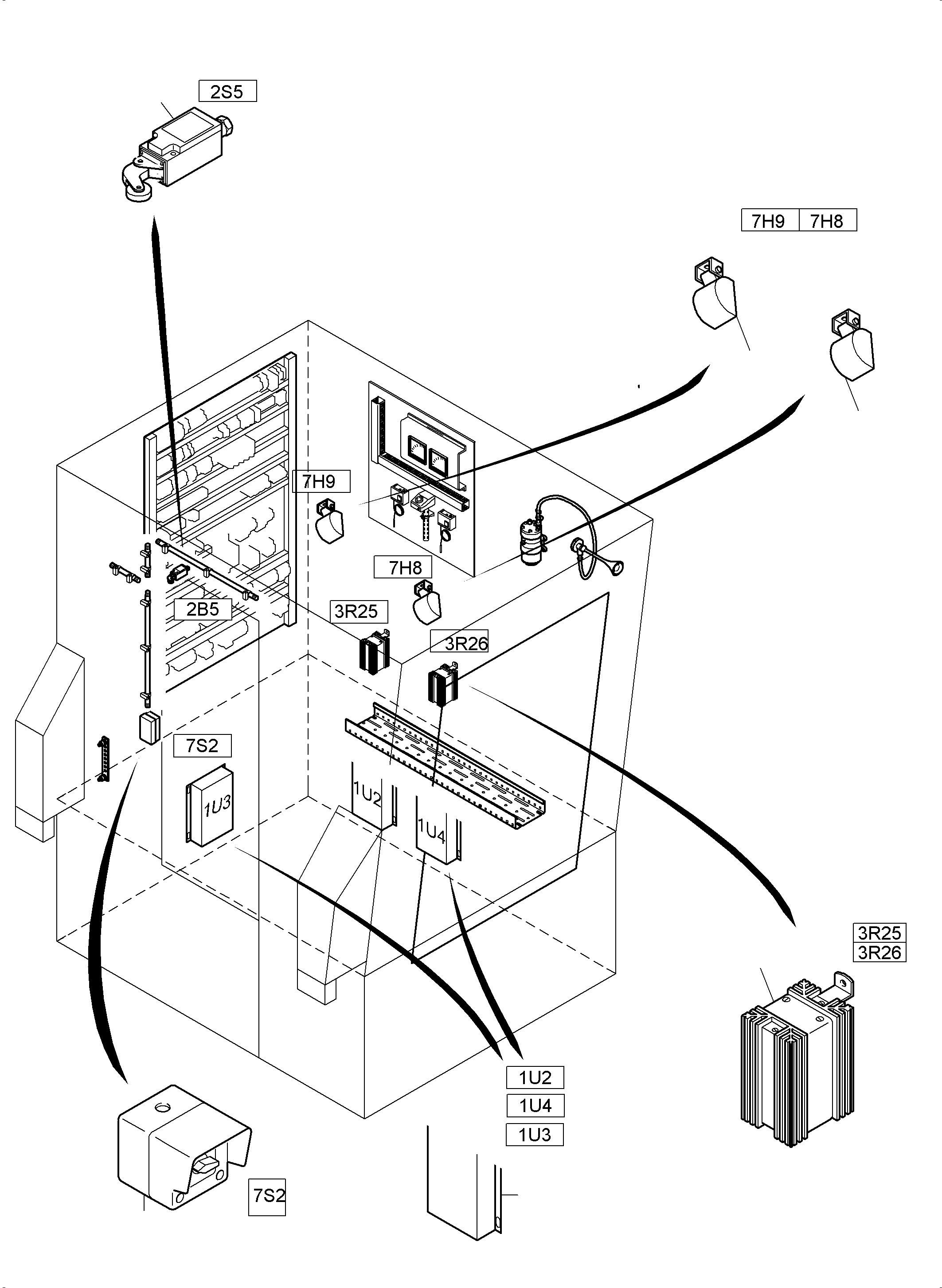 Komatsu parts book diagram for PC4000-6 S/N 08241: CAB SUPPORT