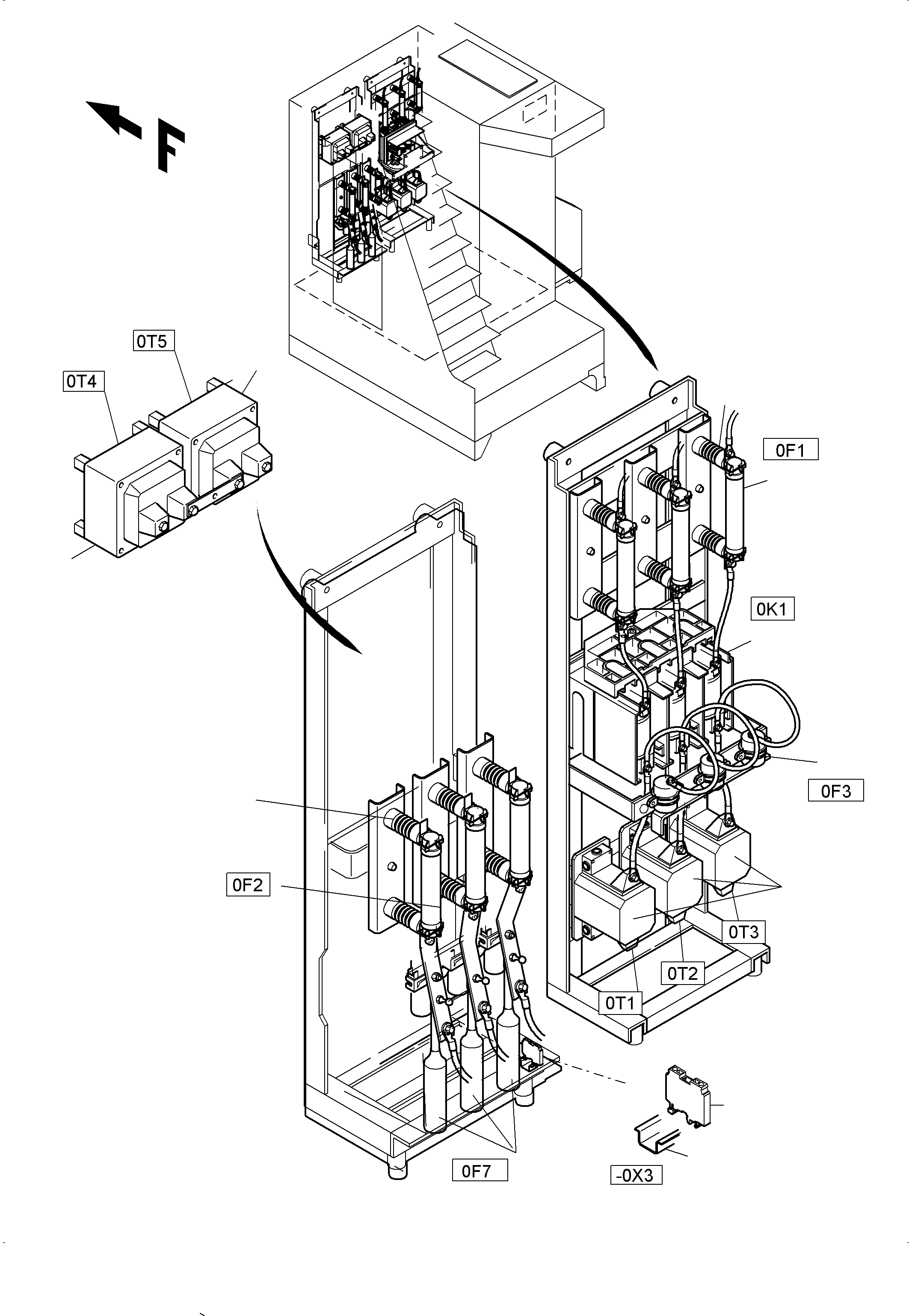 Komatsu parts book diagram for PC4000-6 S/N 08241: SWITCH CABINET (MS)