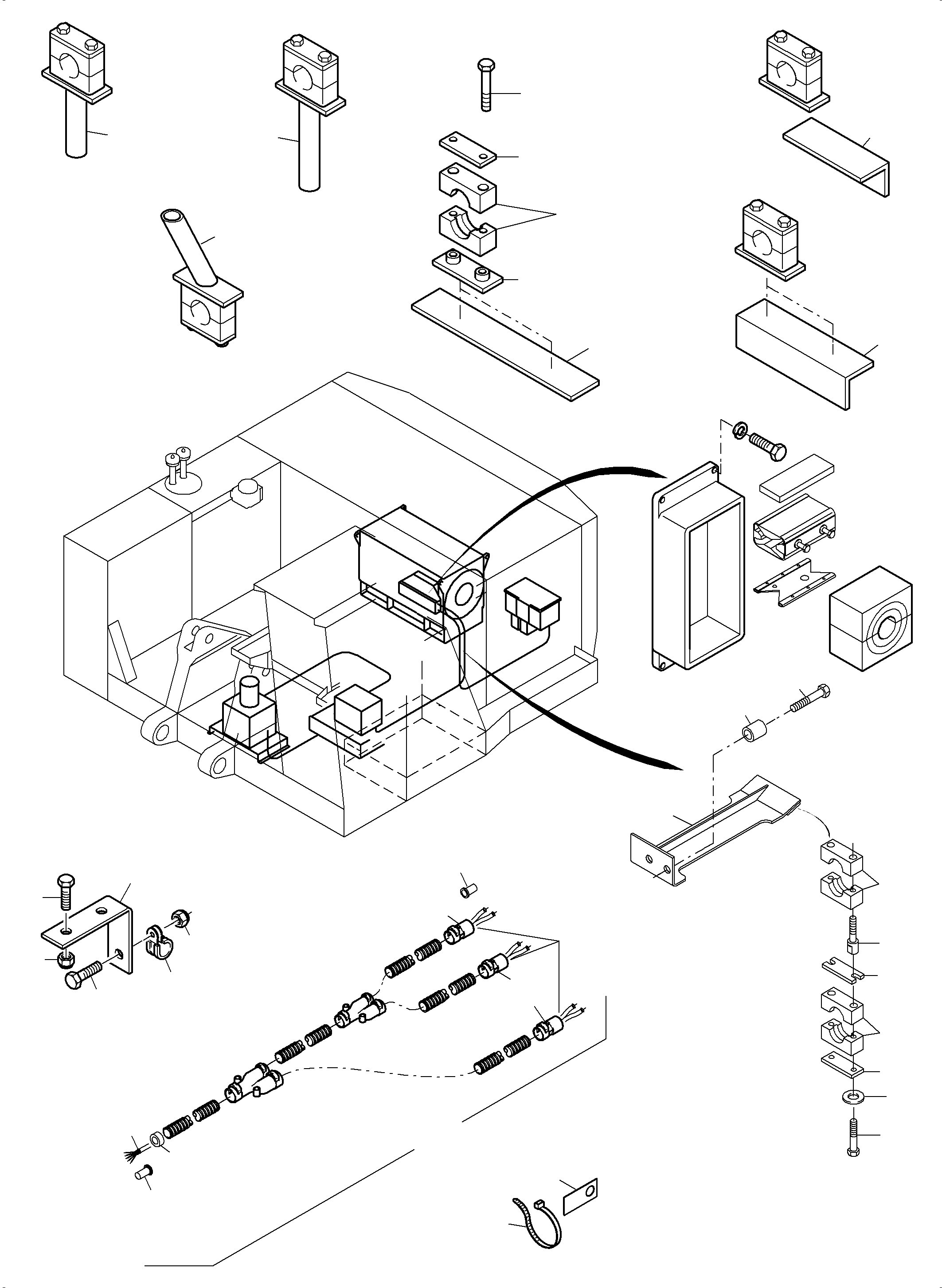 Komatsu parts book diagram for PC4000-6 S/N 08241: CABLES - ELECTRIC MOTOR