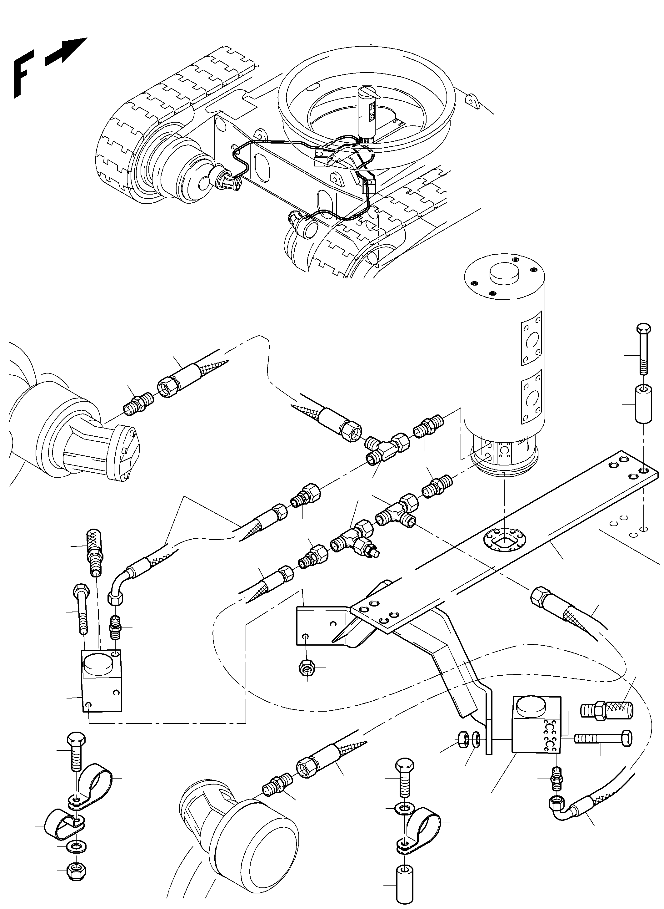Excavators Mining Komatsu / PC4000-6 S/N 08243(G08243) / Drive Motor, Brake Valve - Leakage Lines(355-3175e : 355-3175e)