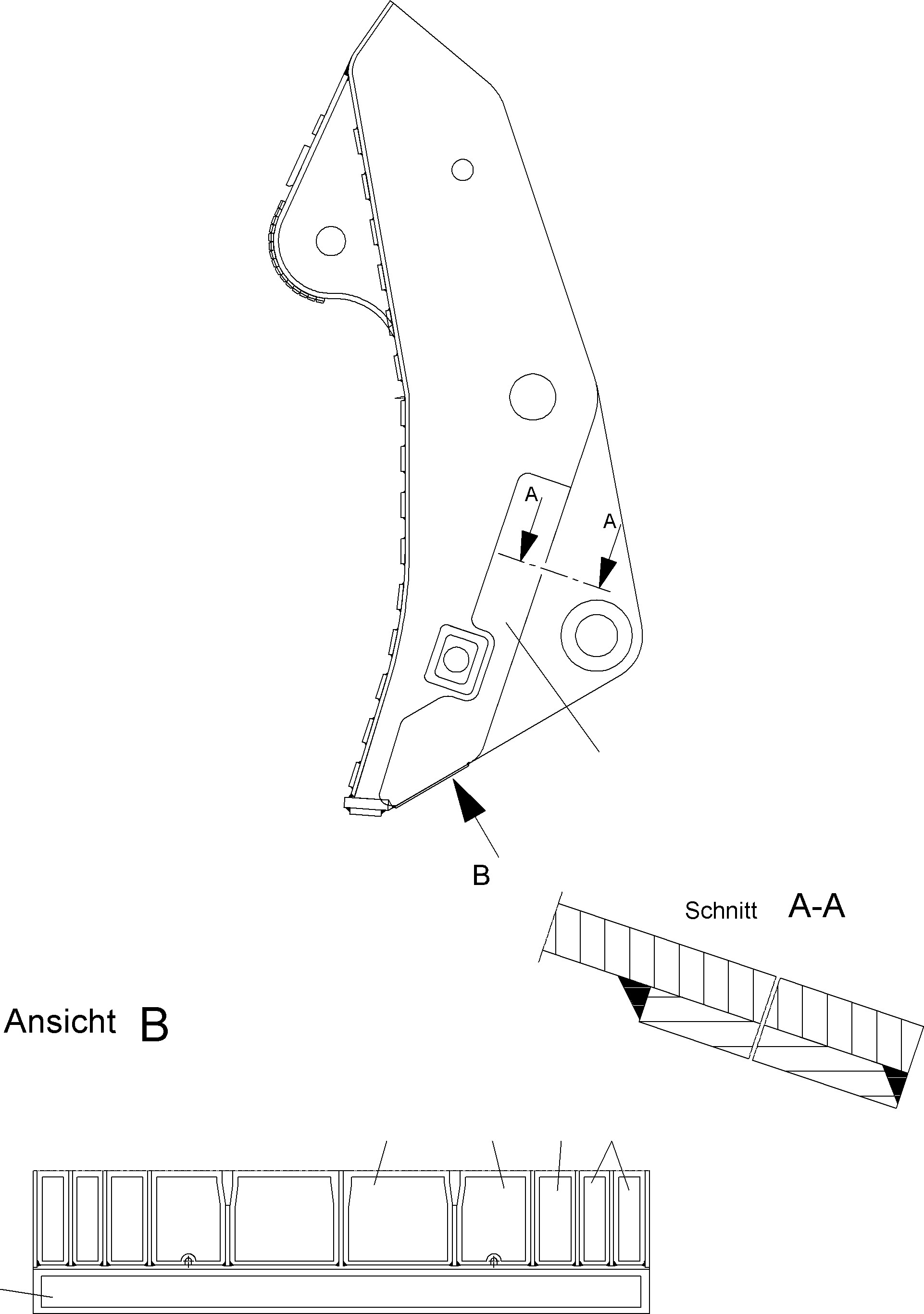 Excavators Mining Komatsu / PC4000-6 S/N 08243(G08243) / Wear and Tear Parts Bullclam Bucket Wall 15.0 WP4(355-5248 : 355-5248)
