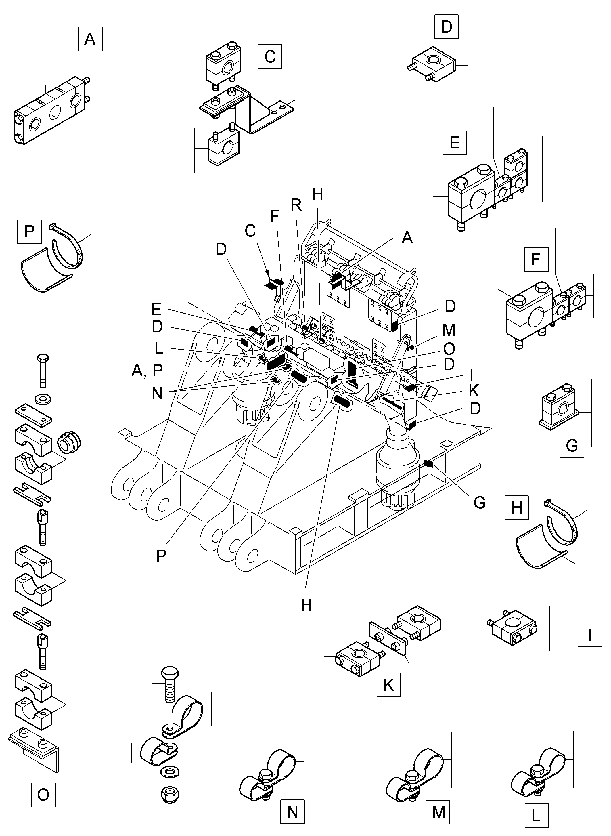 Excavators Mining Komatsu / PC4000-6 S/N 08243(G08243) / Mounting parts superstructure(355-1893a : 355-1893a)