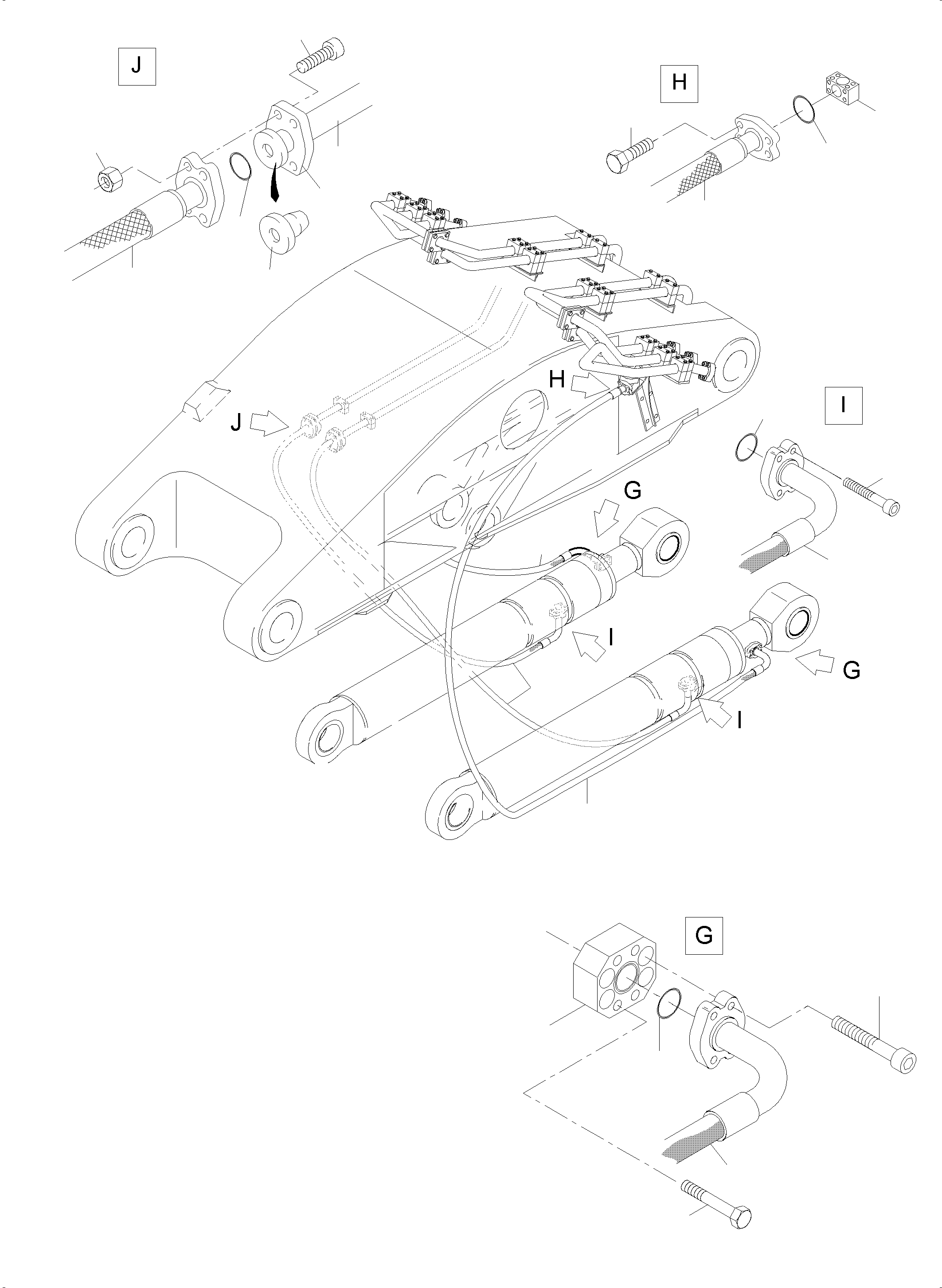 Excavators Mining Komatsu / PC4000-6 S/N 08243(G08243) / Bullclam Bucket Stick 4,9 m(355-4200f : 355-4200f)