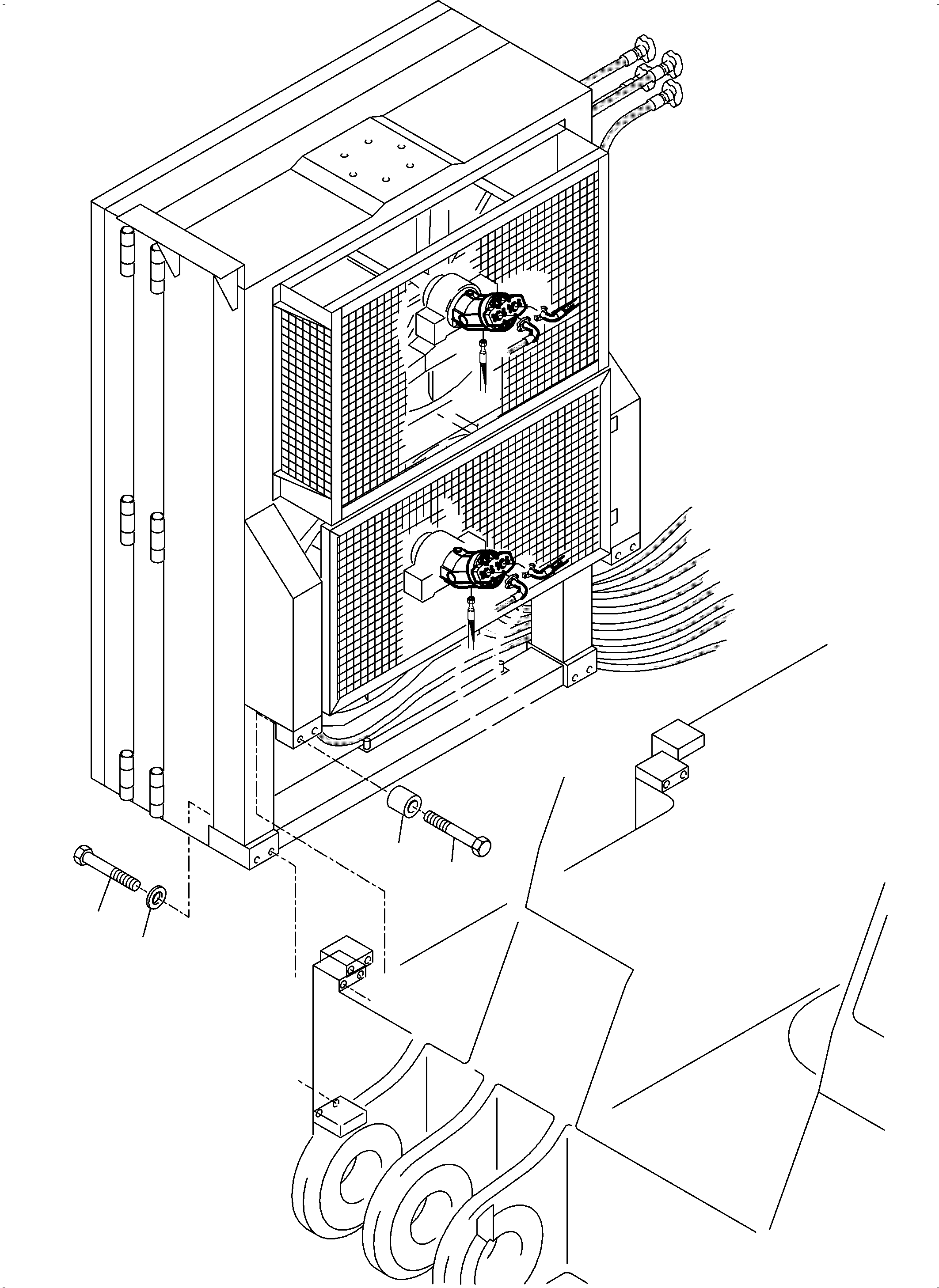 Komatsu parts book diagram for PC4000-6 S/N 08248: OIL COOLER SYSTEM