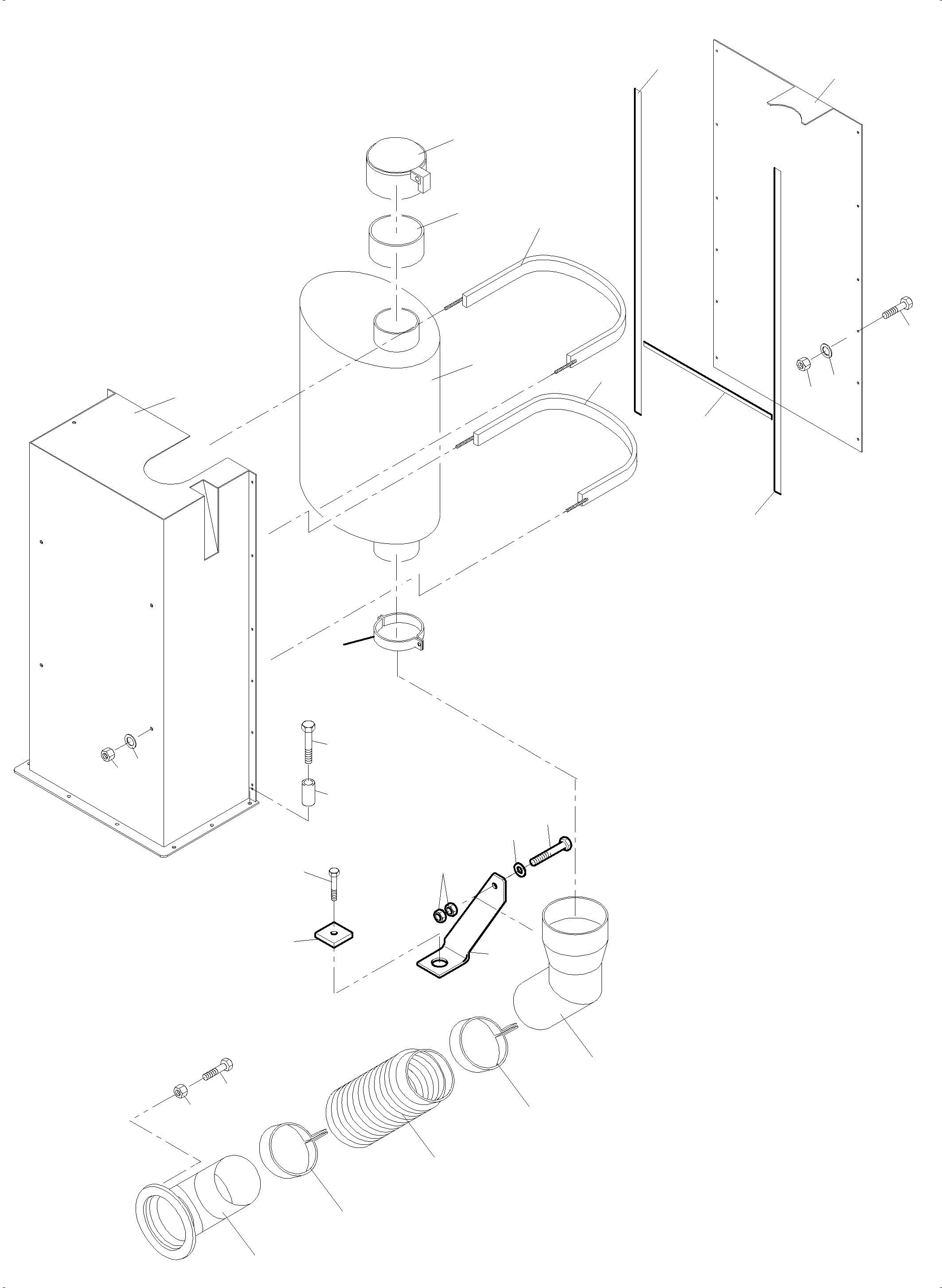 Komatsu parts book diagram for PC4000-6 S/N 08248: EXHAUST SYSTEM