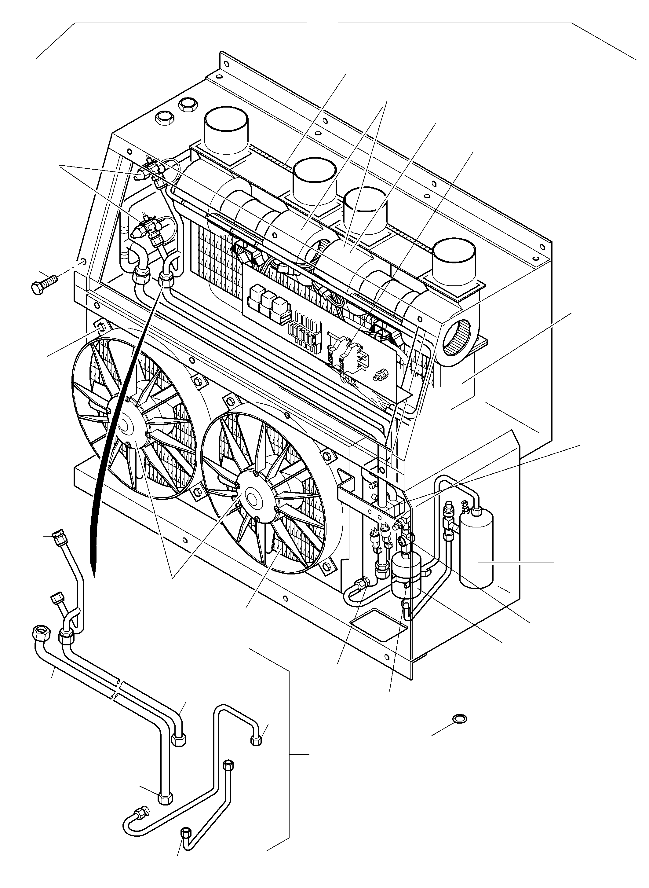 Komatsu parts book diagram for PC4000-6 S/N 08248: AIR CONDITIONING UNIT