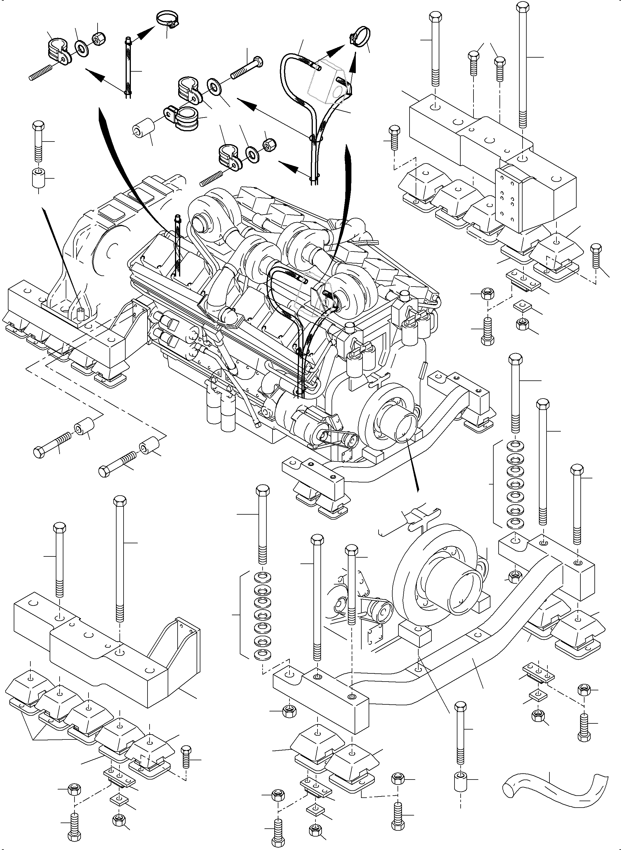Komatsu parts book diagram for PC4000-6 S/N 08248: DRIVE ASSEMBLY, MOUNTING
