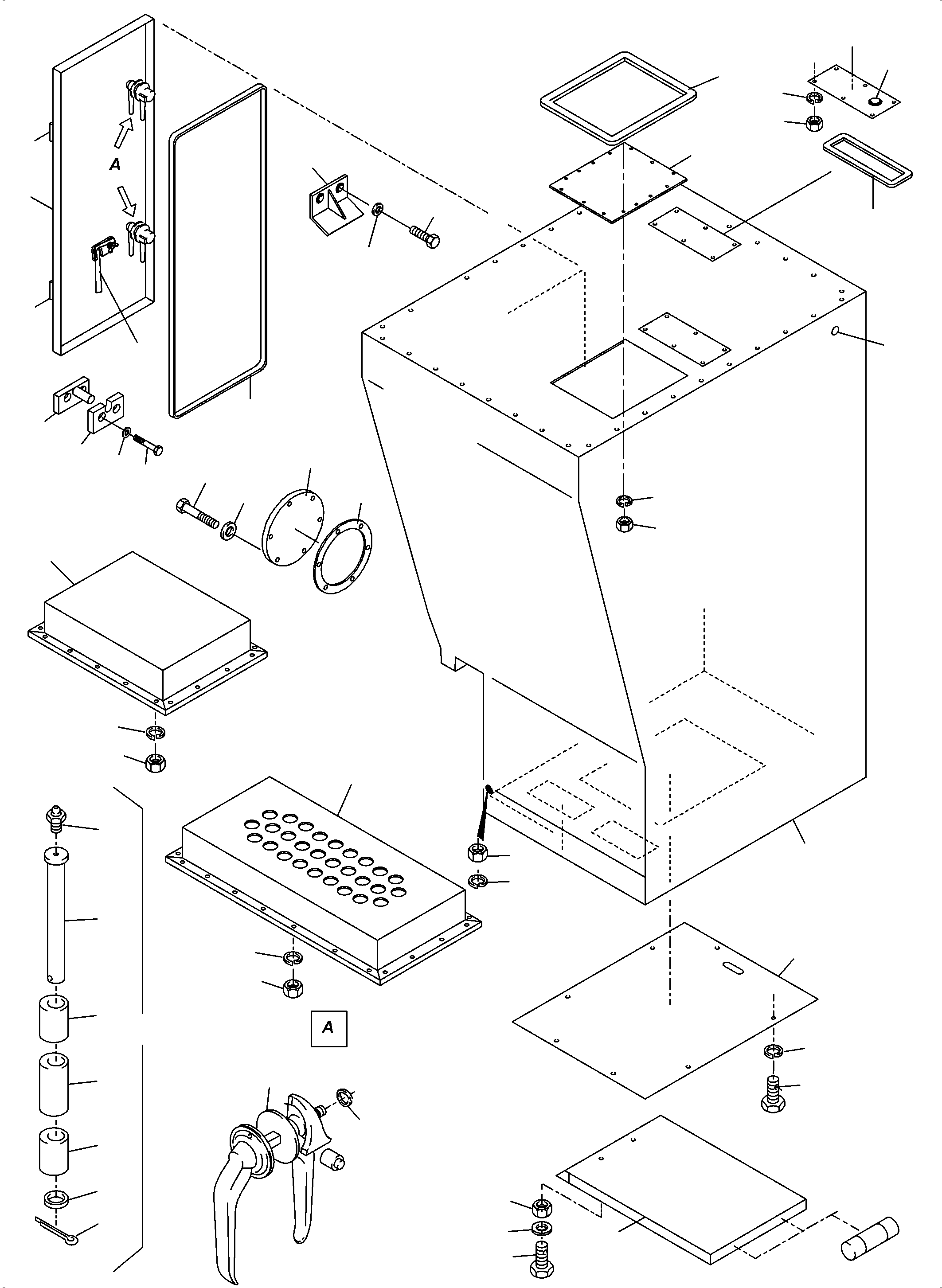 Komatsu parts book diagram for PC4000-6 S/N 08248: CAB SUPPORT