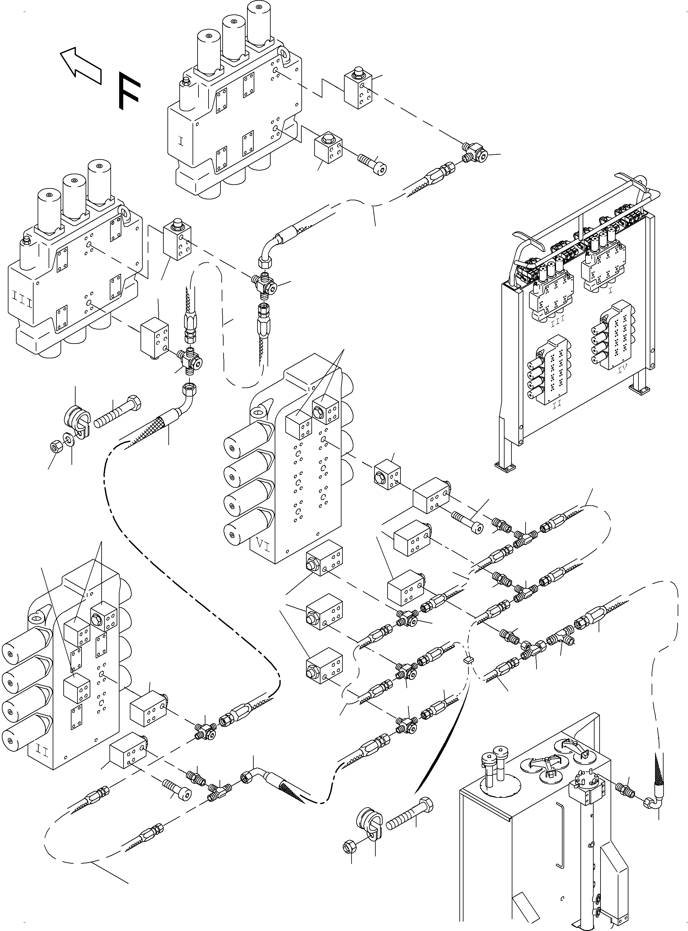 Komatsu parts book diagram for PC4000-6 S/N 08248: VALVE CONTROL BLOCK (BBE)