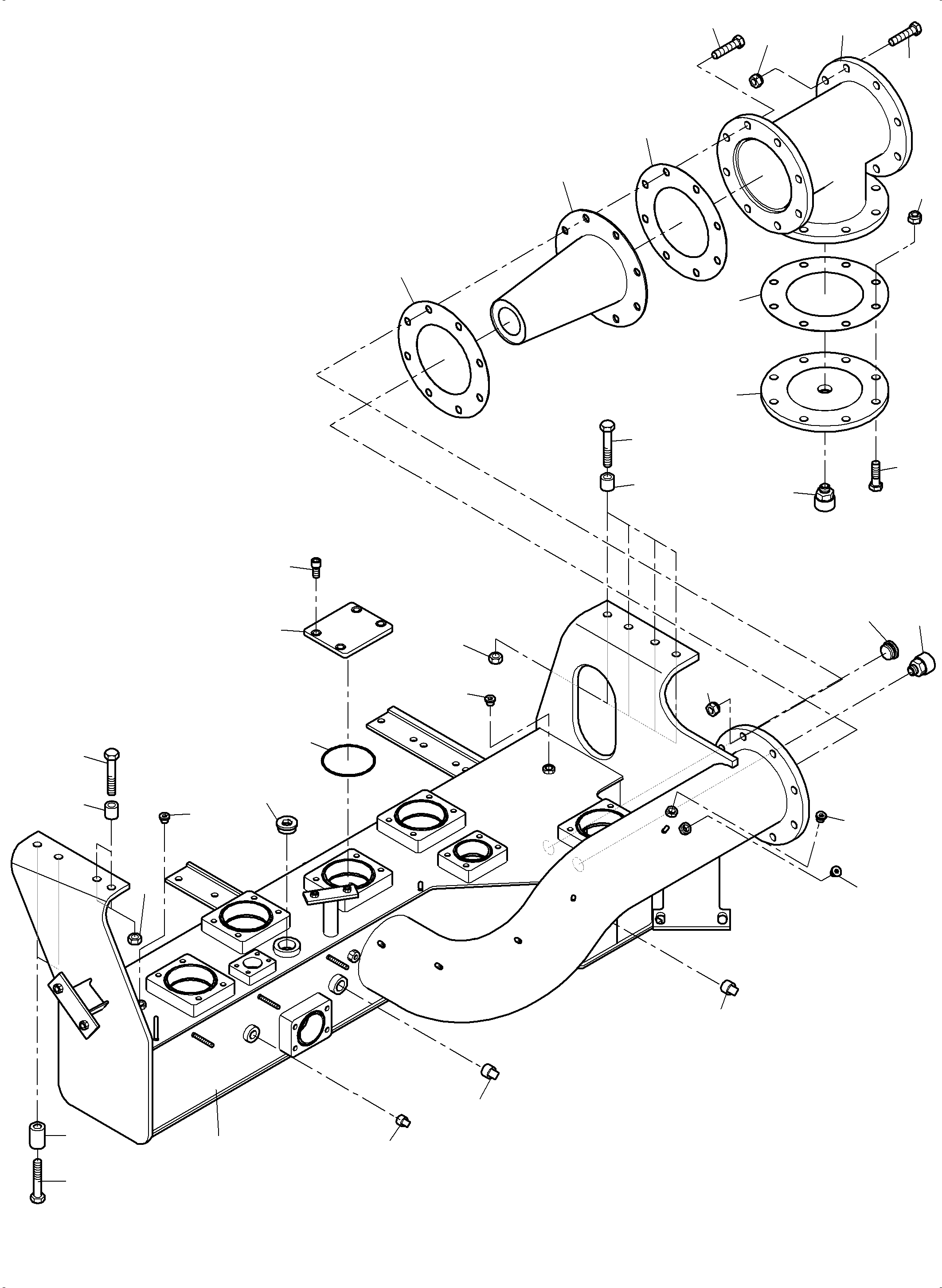 Komatsu parts book diagram for PC4000-6 S/N 08248: SUCTION TANK