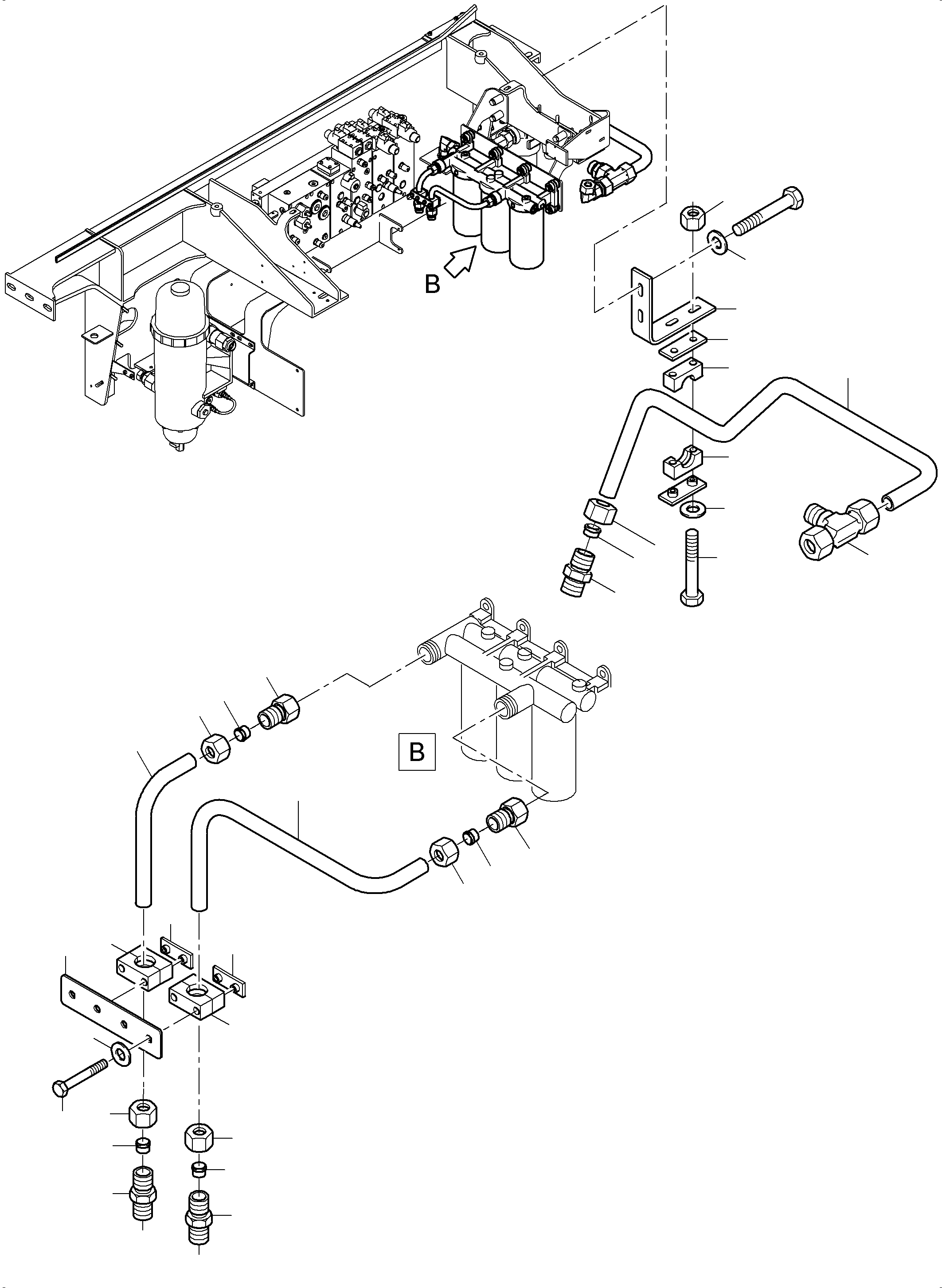 Komatsu parts book diagram for PC4000-6 S/N 08248: FUEL LINES