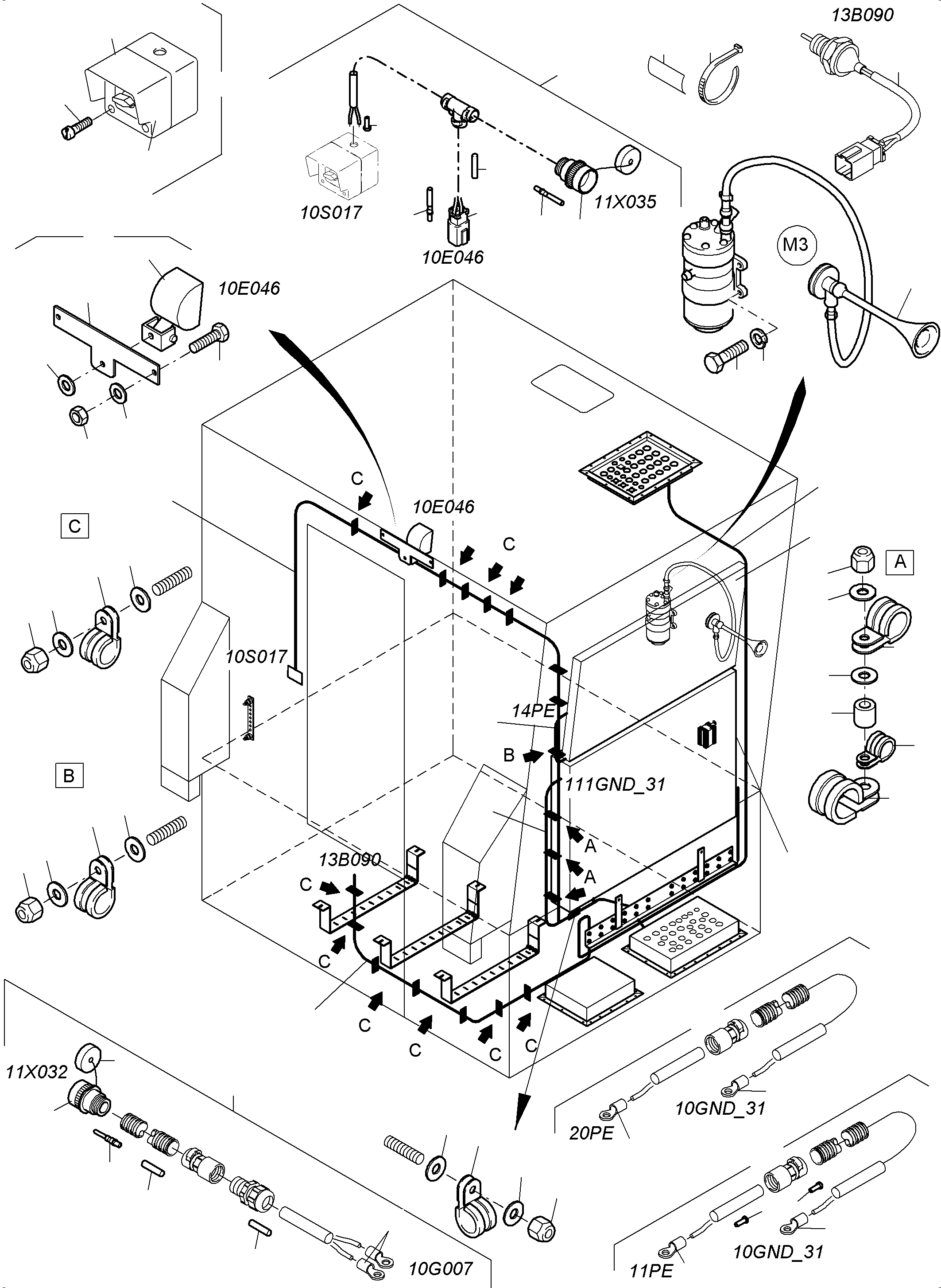 Excavators Mining Komatsu / PC4000-6 S/N 08252(G08252) / Electric - Cab Support(359-2235c : 359-2235c)