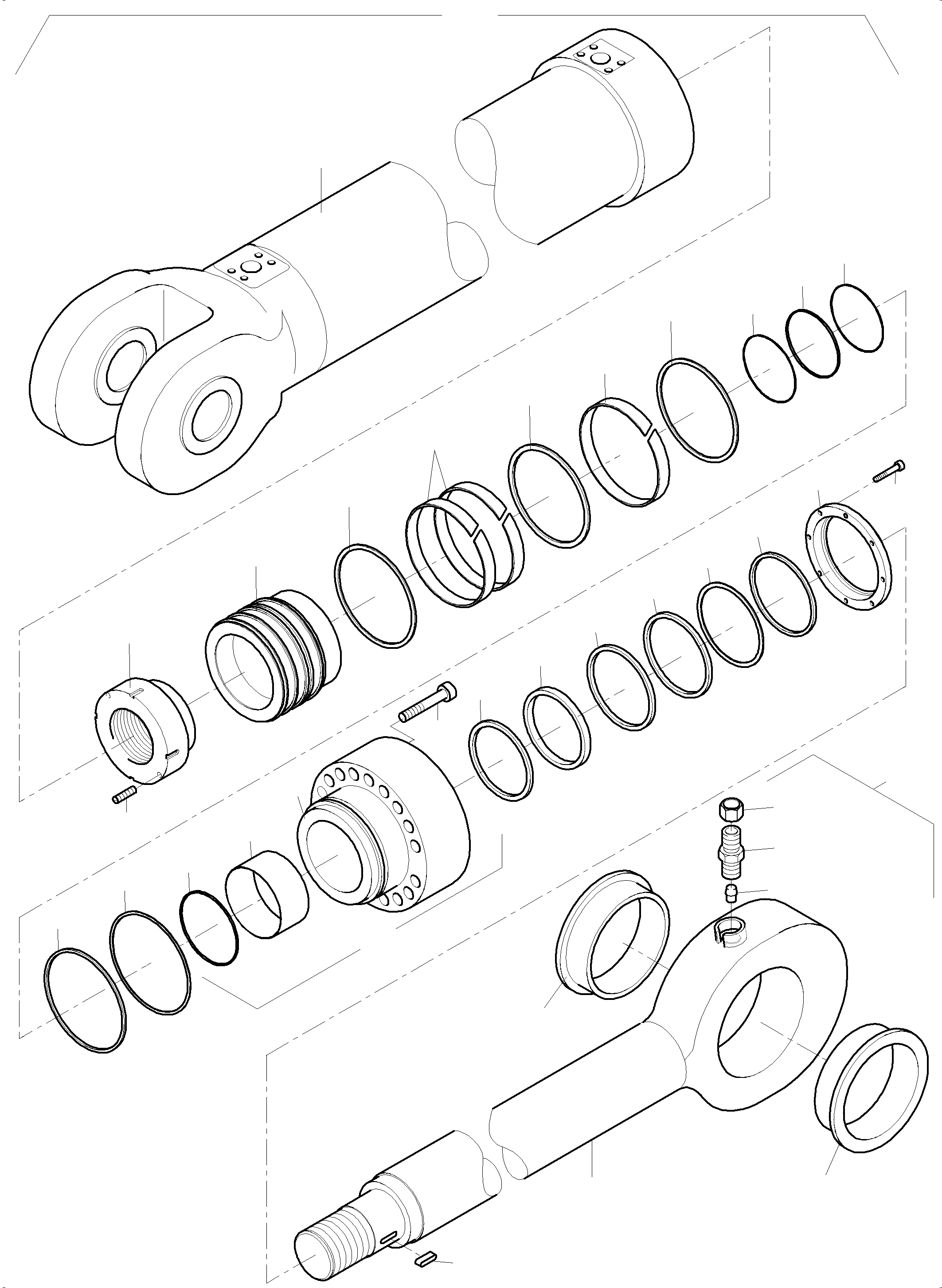Excavators Mining Komatsu / PC4000-6 S/N 08252(G08252) / Hydraulic Cylinder(355-4286a : 355-4286a)