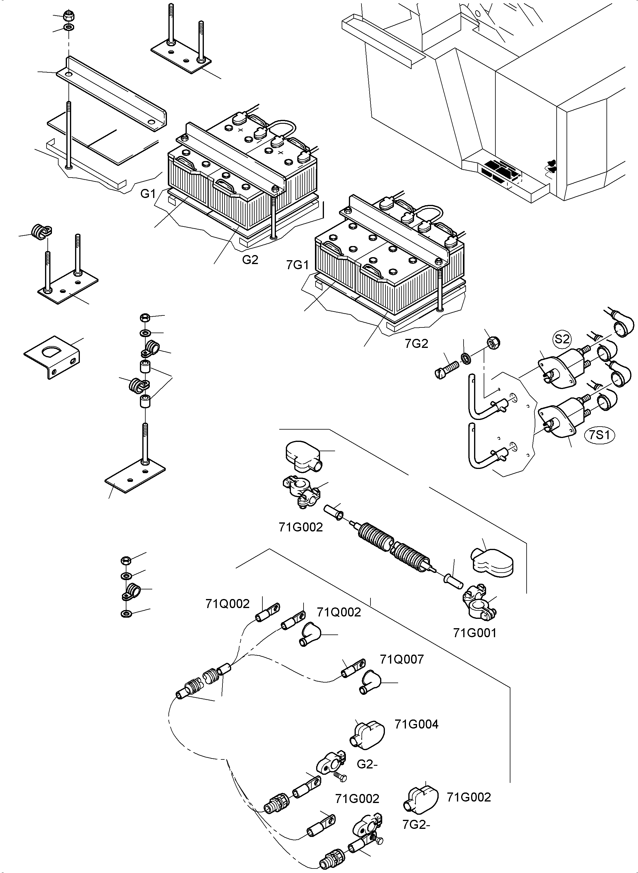 Excavators Mining Komatsu / PC4000-6E S/N 08254(G08254) / Batteries with Cables(356-2230 : 356-2230)