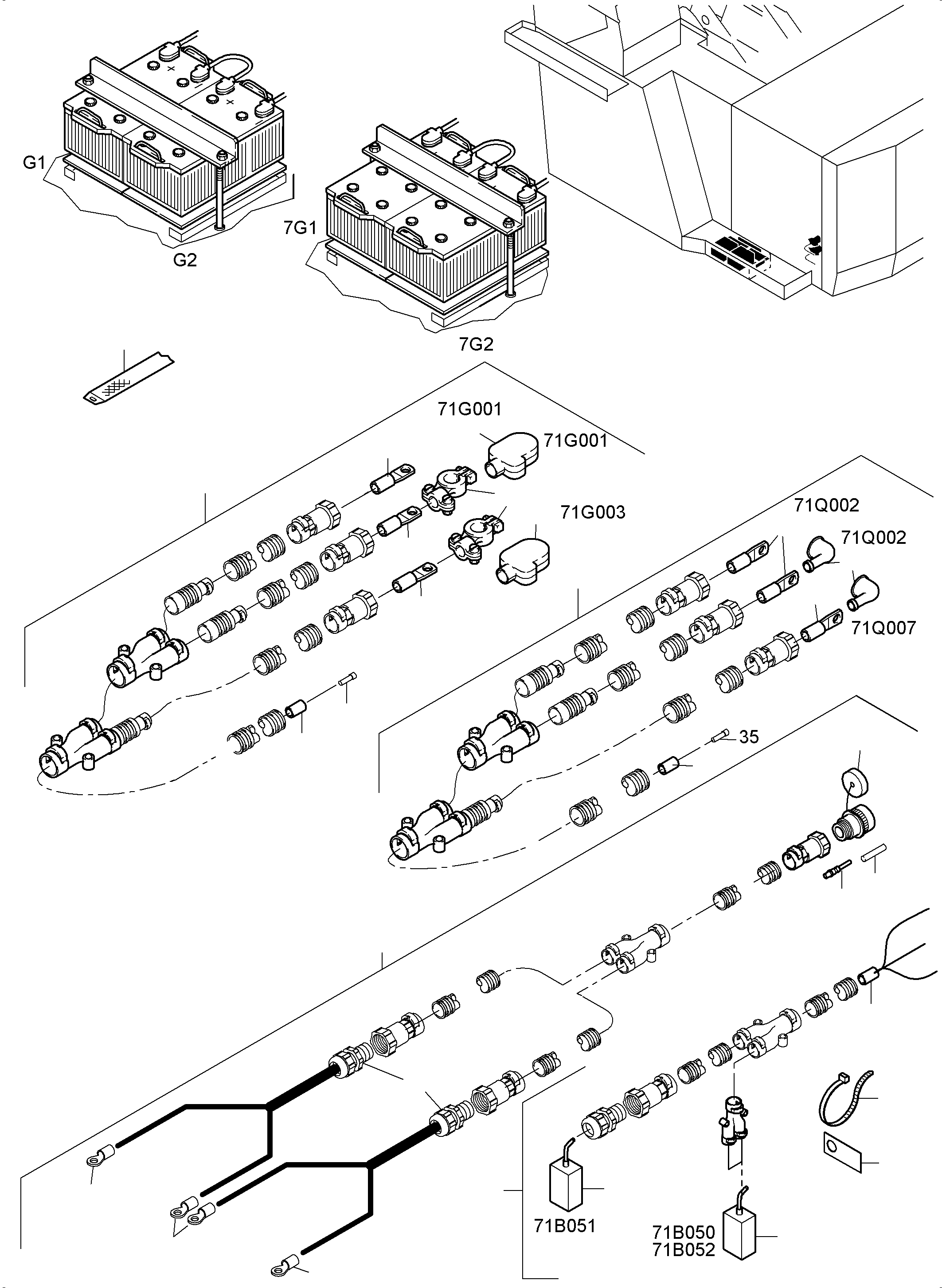 Excavators Mining Komatsu / PC4000-6E S/N 08254(G08254) / Batteries with Cables(356-2230 : 356-2230)