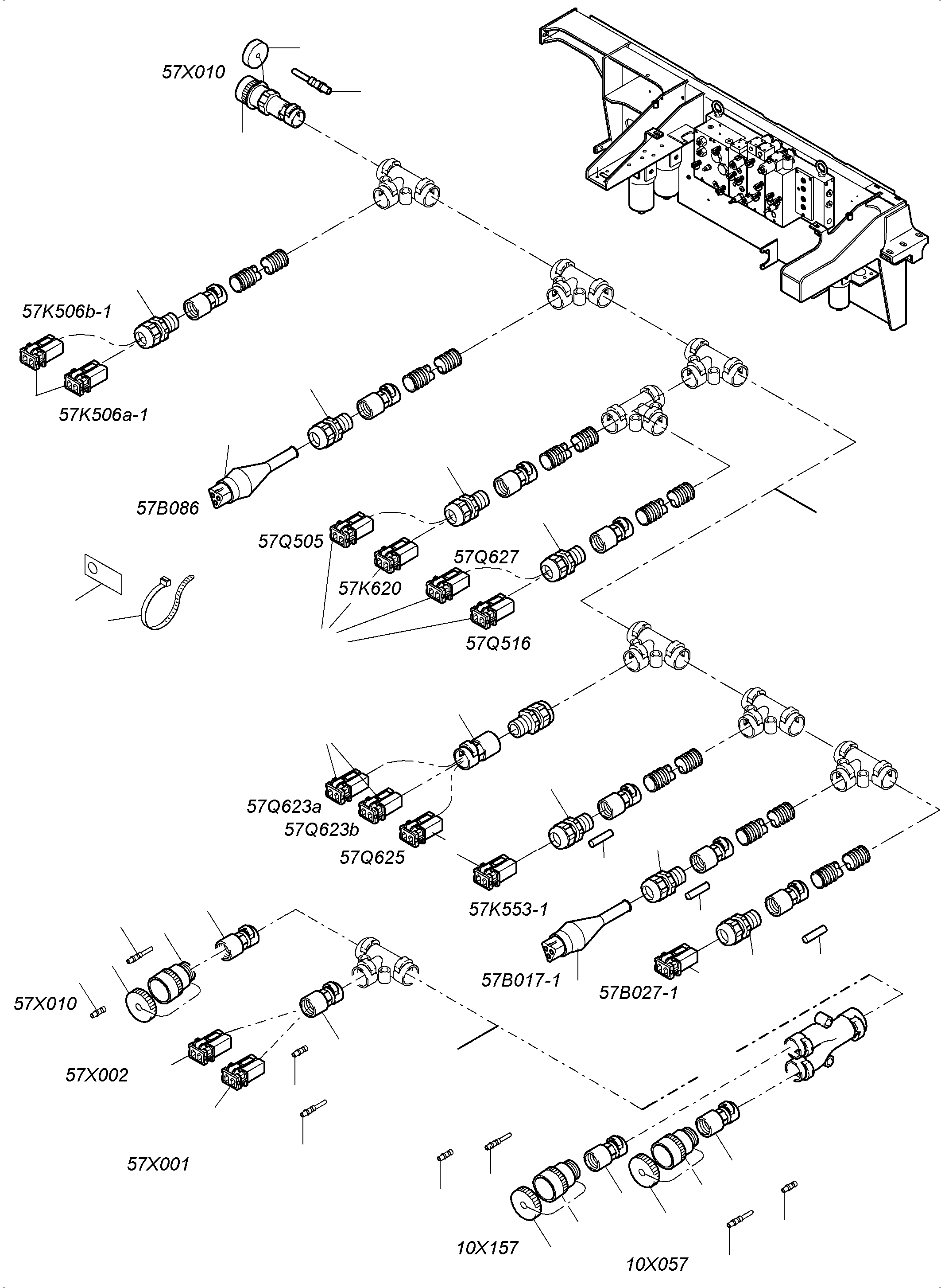 Excavators Mining Komatsu / PC4000-6E S/N 08254(G08254) / Cables - Control- and Filter Plate(356-2283a : 356-2283a)