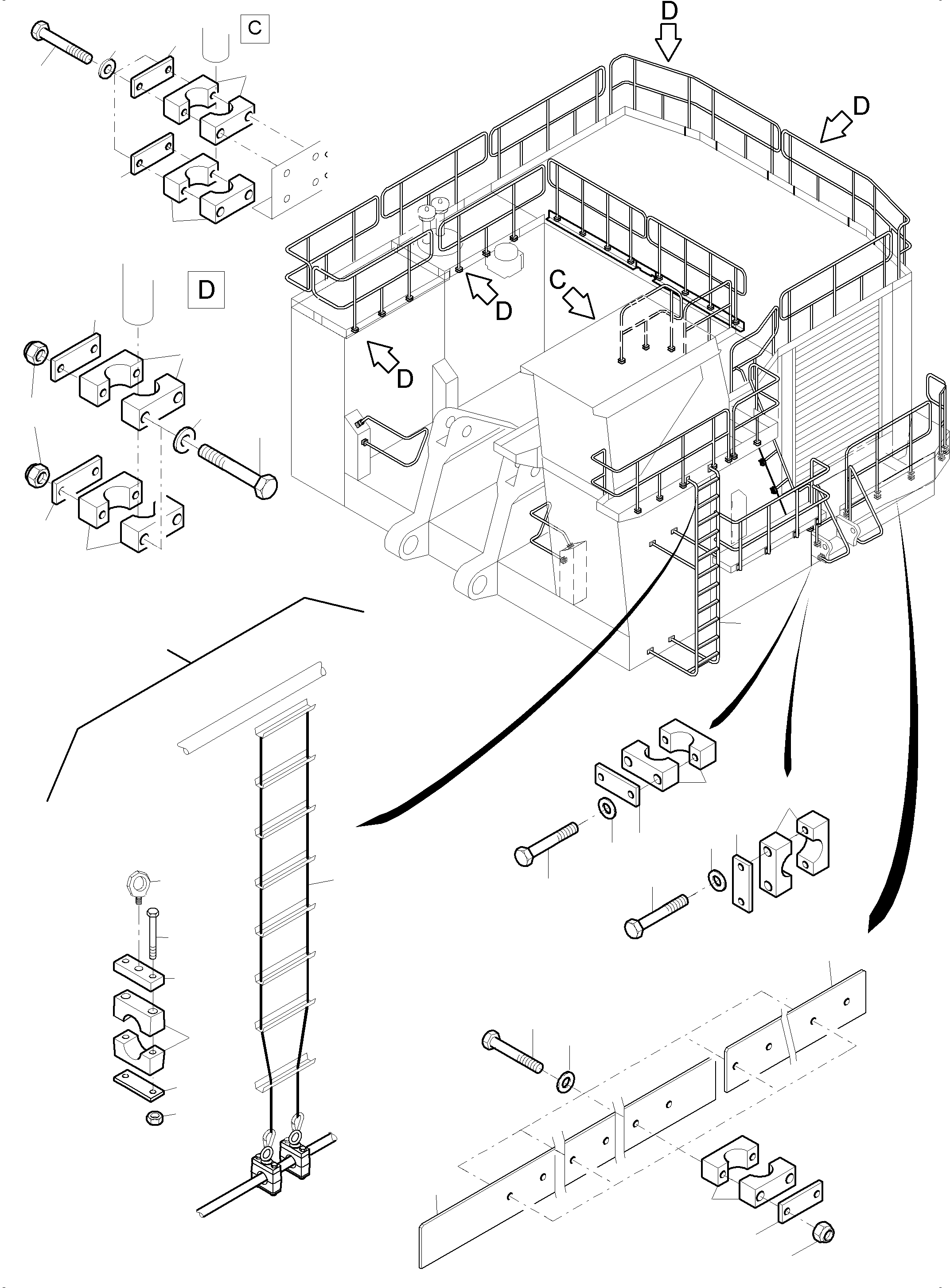 Excavators Mining Komatsu / PC4000-6E S/N 08254(G08254) / Rails(356-1020g : 356-1020g)